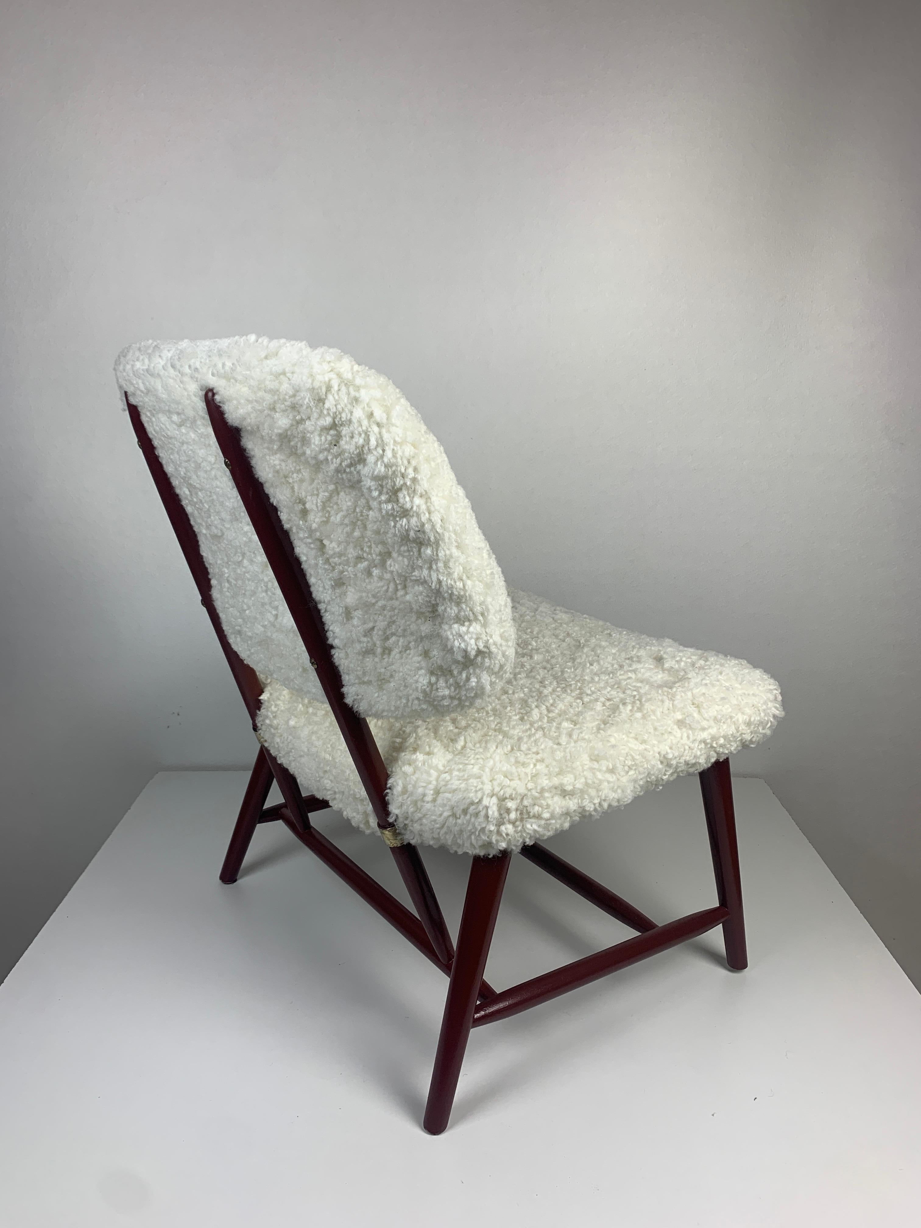 Metà XX secolo Sedia da salotto o poltrona scandinava di metà secolo modello Teve di Alf Svensson in vendita