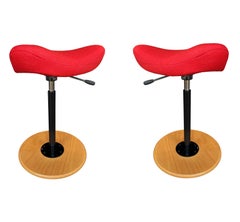 Mid Century Scandinavian Modern Adjustable Counter Stool or Bar Stool by Stokke