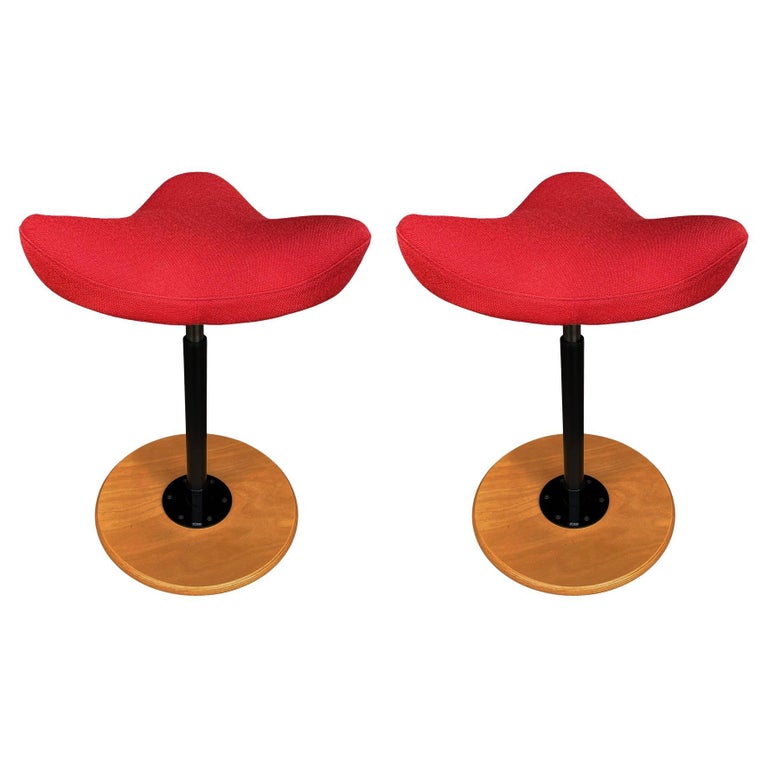 Mid Century Scandinavian Modern Adjustable Counter Stool or Bar Stool