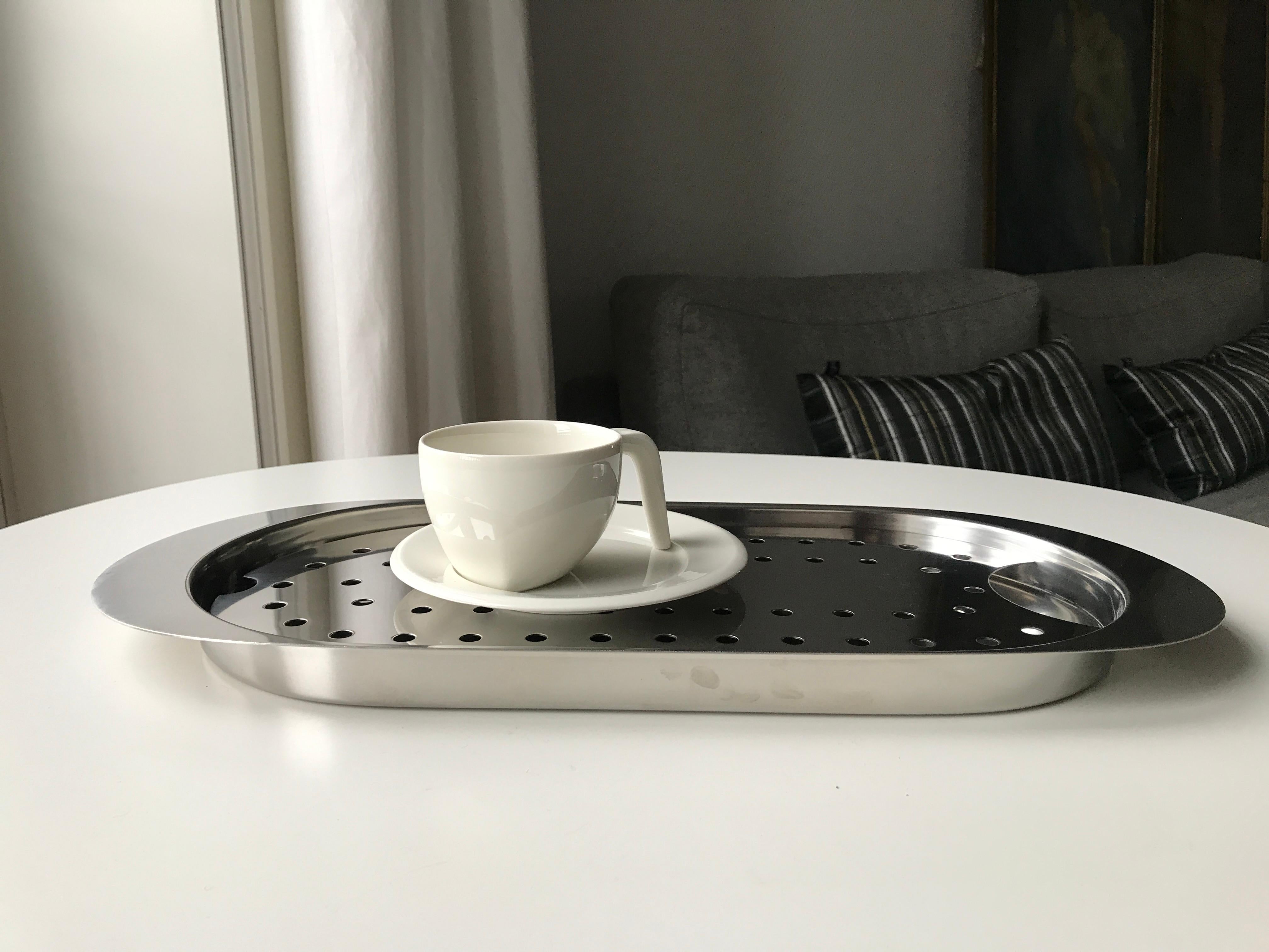 Mid-Century Scandinavian Modern Arne Jacobsen Cylinda Line Stelton Tray 3
