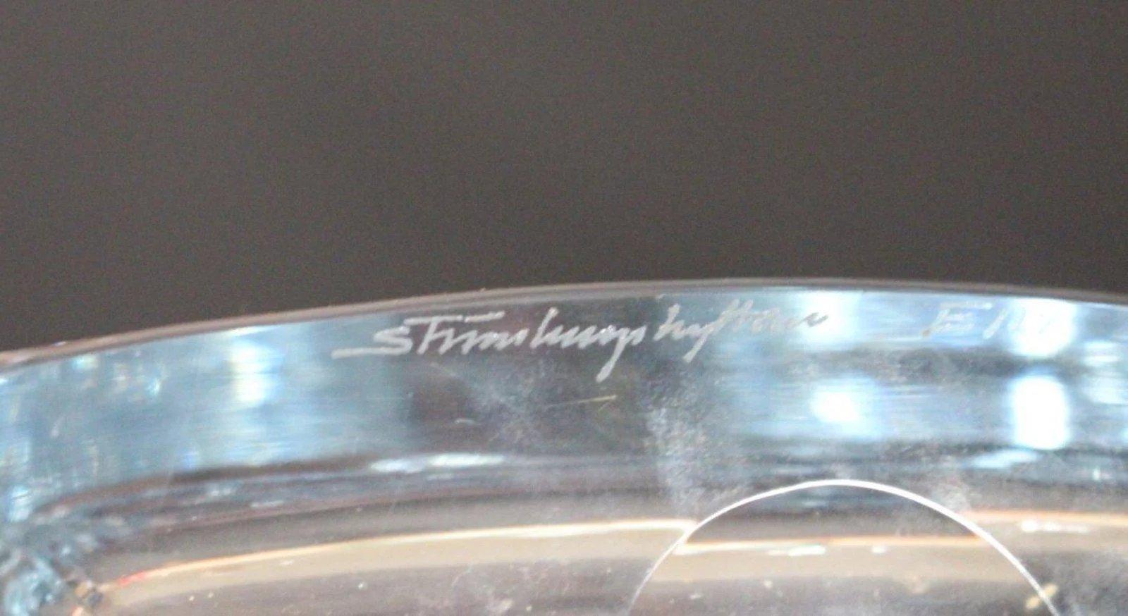 20th Century Mid-Century Scandinavian Modern Art Glass, Strombergshyttan Bottle & Stopper