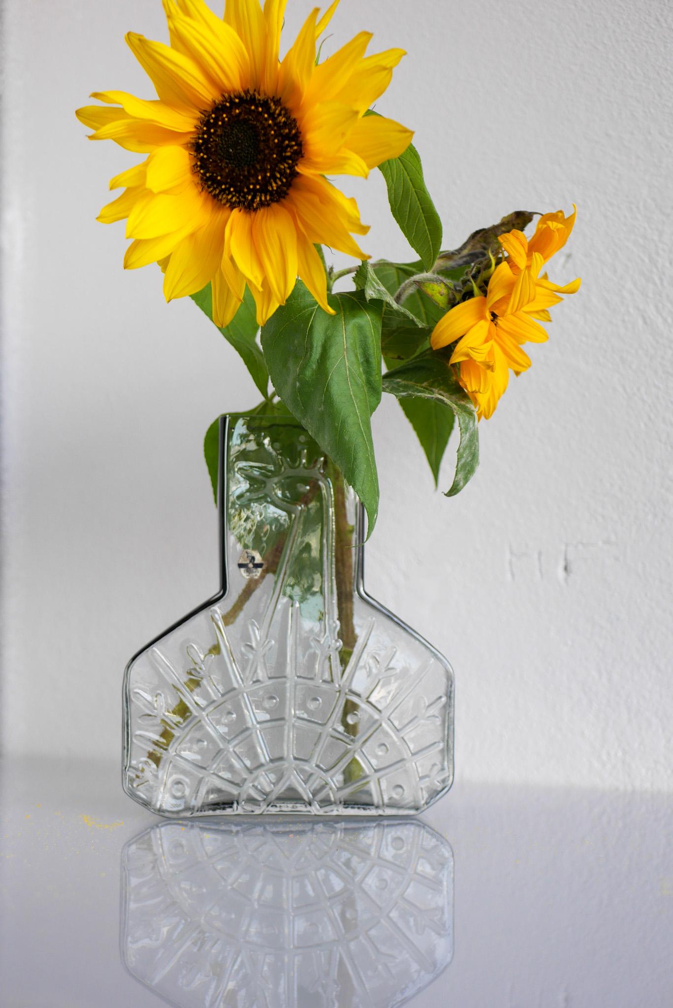 Mid-Century Modern Vase en verre d'art moderne scandinave du milieu du siècle dernier de Wiktor Berndt pour Flygsfors en vente