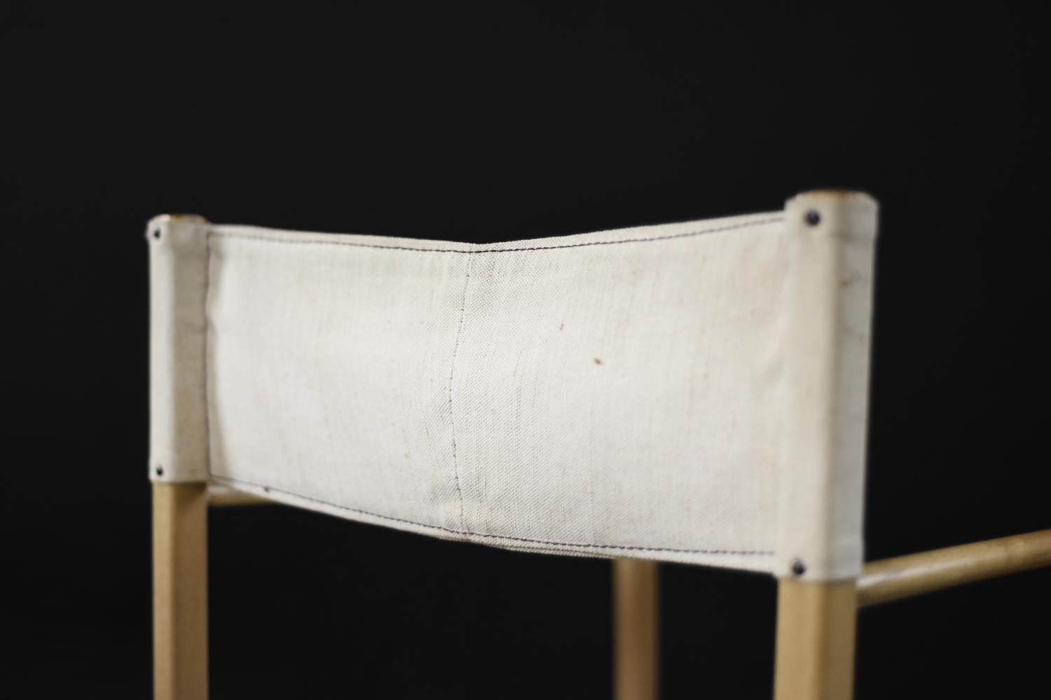 Sillas de director Safari de haya y lona, modernas escandinavas de mediados de siglo, años 60 en venta 5