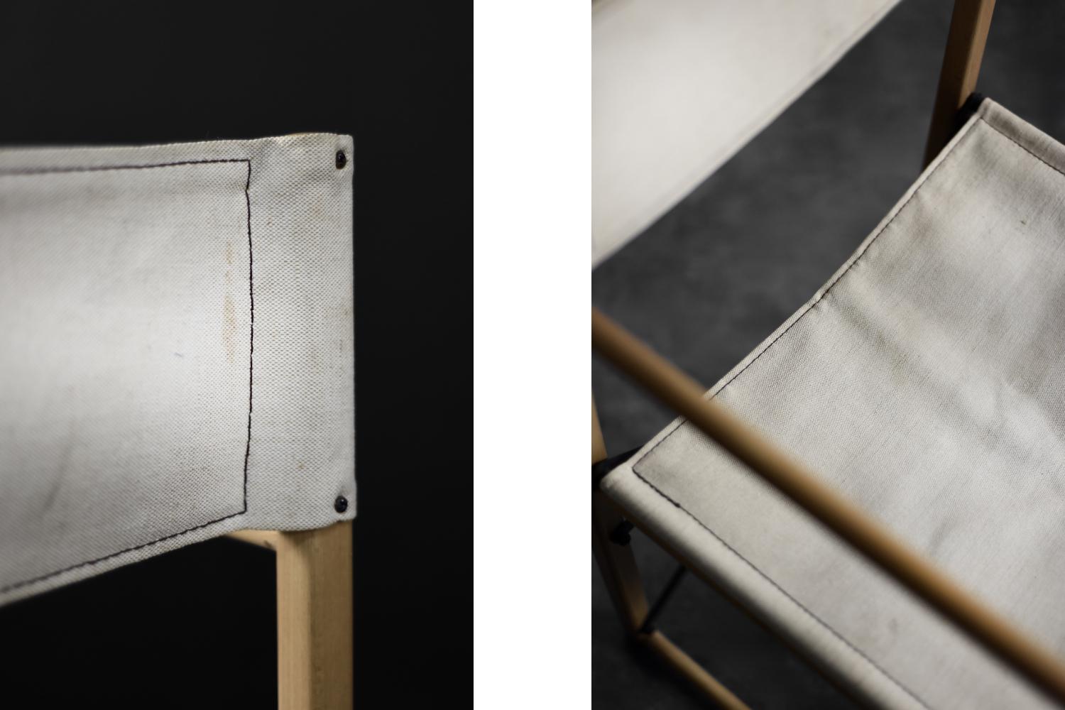 Sillas de director Safari de haya y lona, modernas escandinavas de mediados de siglo, años 60 en venta 1