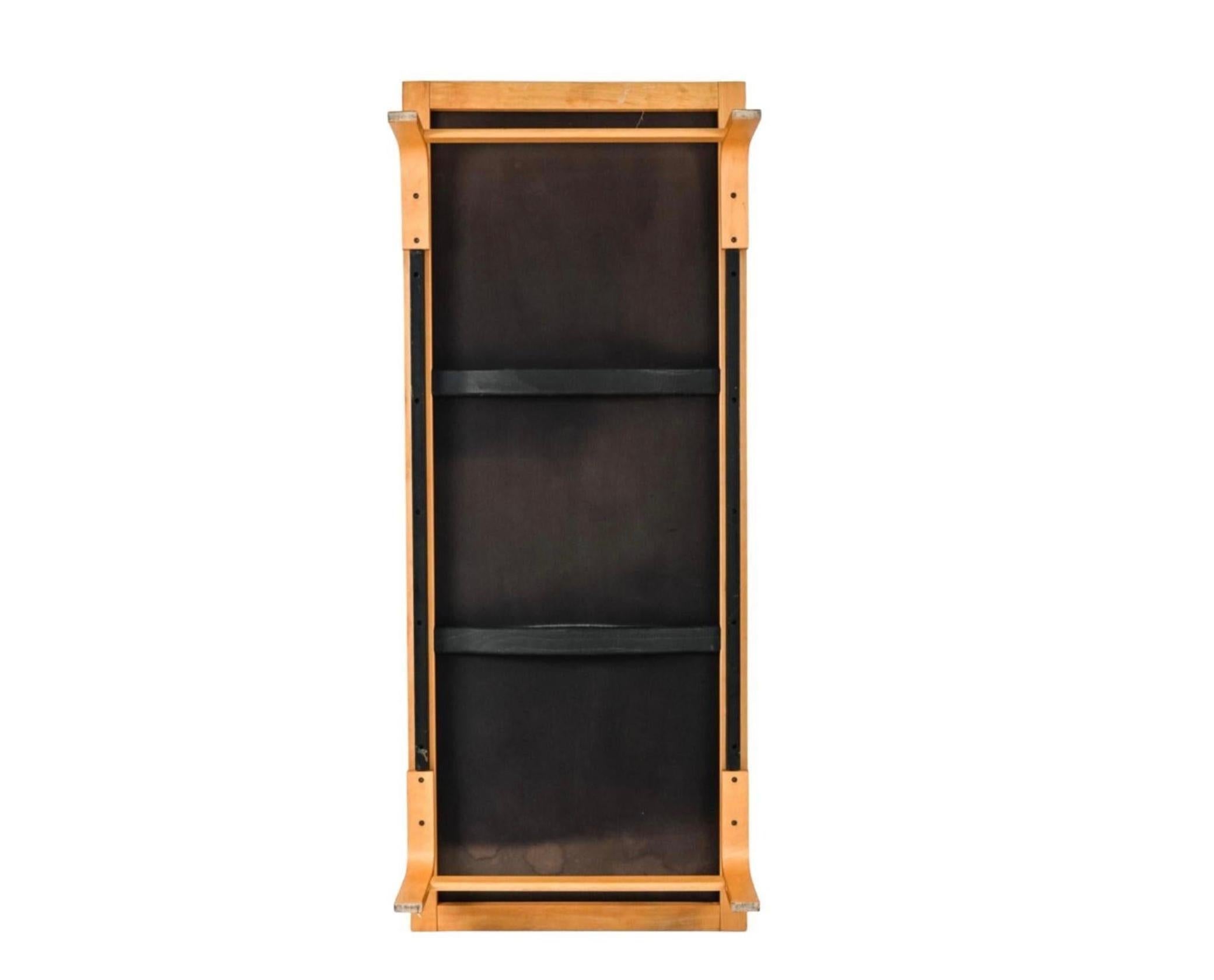 Travail du bois Méridienne scandinave moderne du milieu du siècle en bois courbé blond style Alvar Aalto en vente