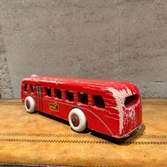 Mid-Century Scandinavian Modern Brio Wooden Toy Bus Sweden