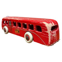 Mid-Century Scandinavian Modern Brio Wooden Toy Bus Sweden