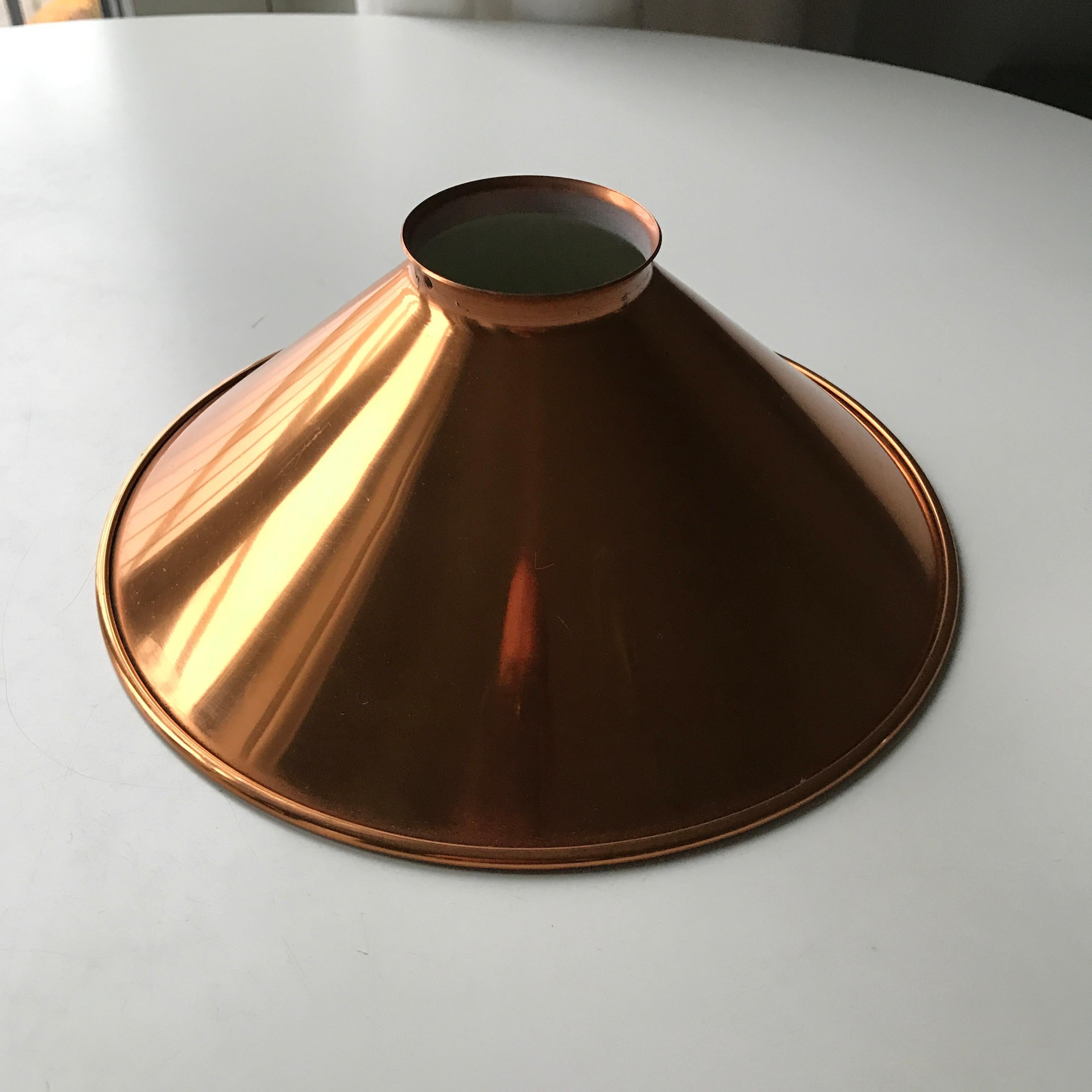 MID-CENTURY Scandinavian Modern Conic Shaped Copper Pendants 3