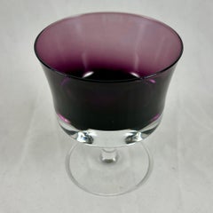 Mid-Century Scandinavian Modern Denby-Milnor Purple Mirage Champagne Coupes, S/6