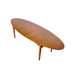 Mid-Century Modern Floating Surfboard Coffee Table, 1990s