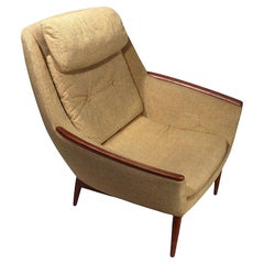 Mid Century Scandinavian Modern  Hjelle Hielle Lounge Chair Made in Norway