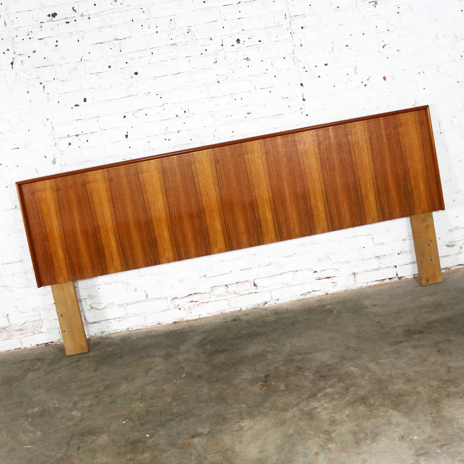 Danish Midcentury Scandinavian Modern King Size Headboard in Teak