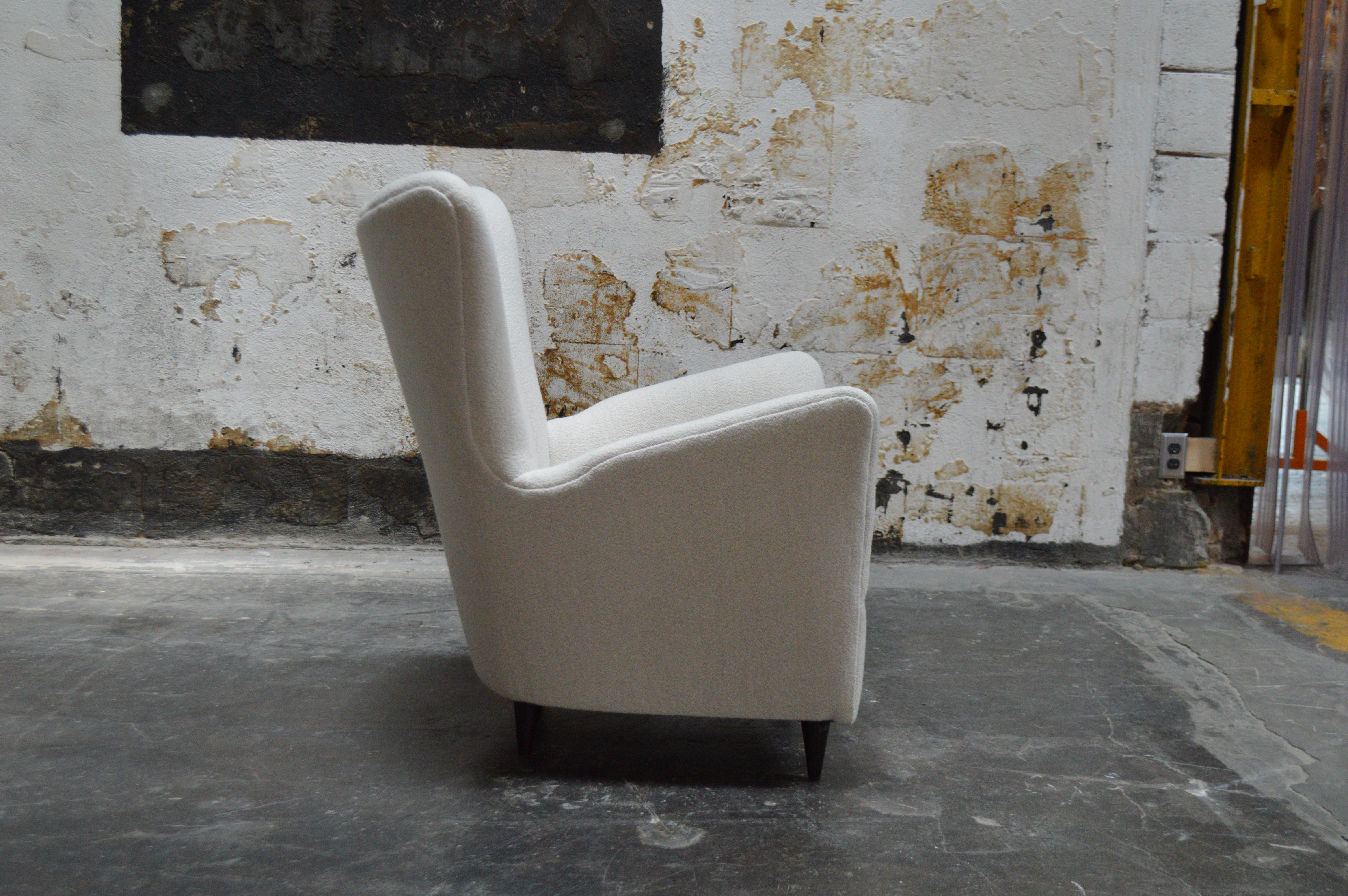 Mid-Century Scandinavian Modern Lounge Wing Chair In Good Condition In Atlanta, GA