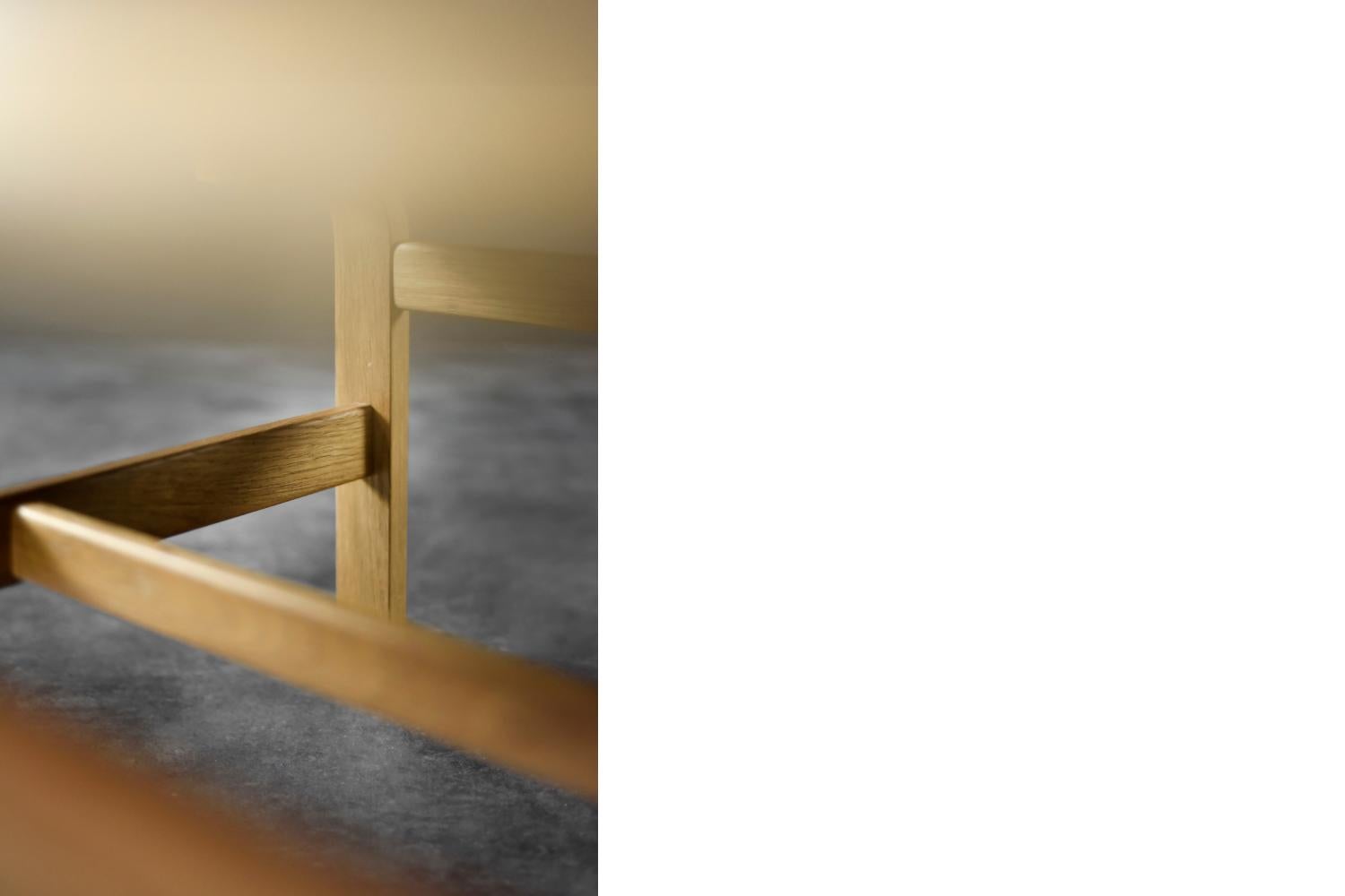 Mid-Century Scandinavian Modern Low Brown Oak Coffee Table by Karl-Erik Ekselius For Sale 4