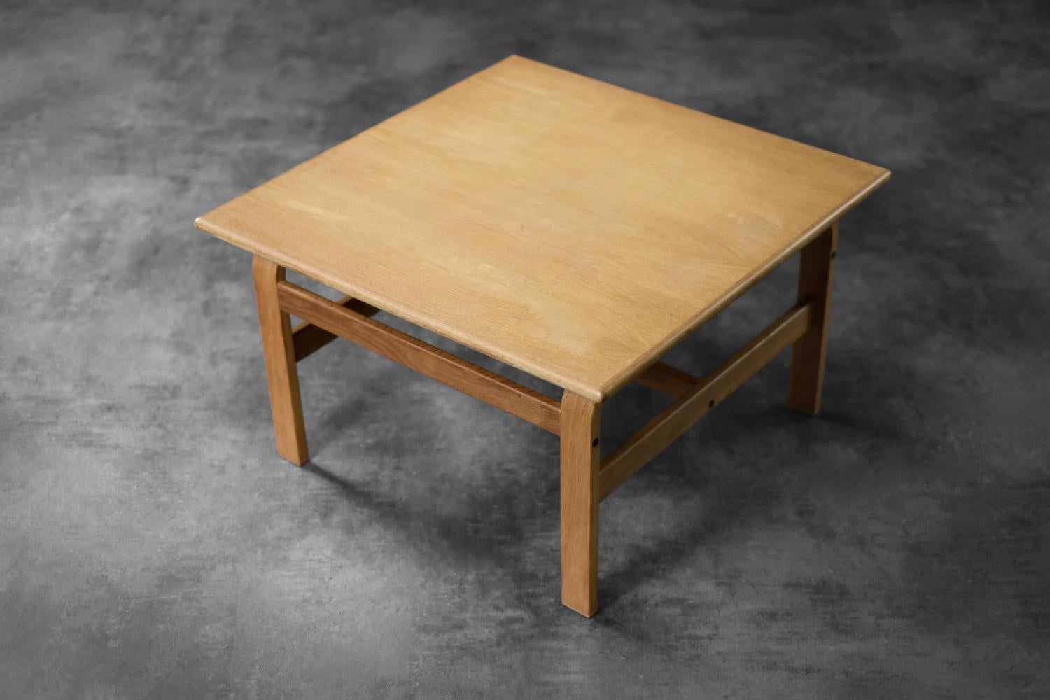 Mid-20th Century Mid-Century Scandinavian Modern Low Brown Oak Coffee Table by Karl-Erik Ekselius For Sale