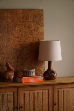 Mid Century Scandinavian Modern Organic Table Lamp in Solid Birch Root, 1960s