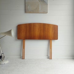 mid century Scandinavian modern single Teak headboard, 1970s