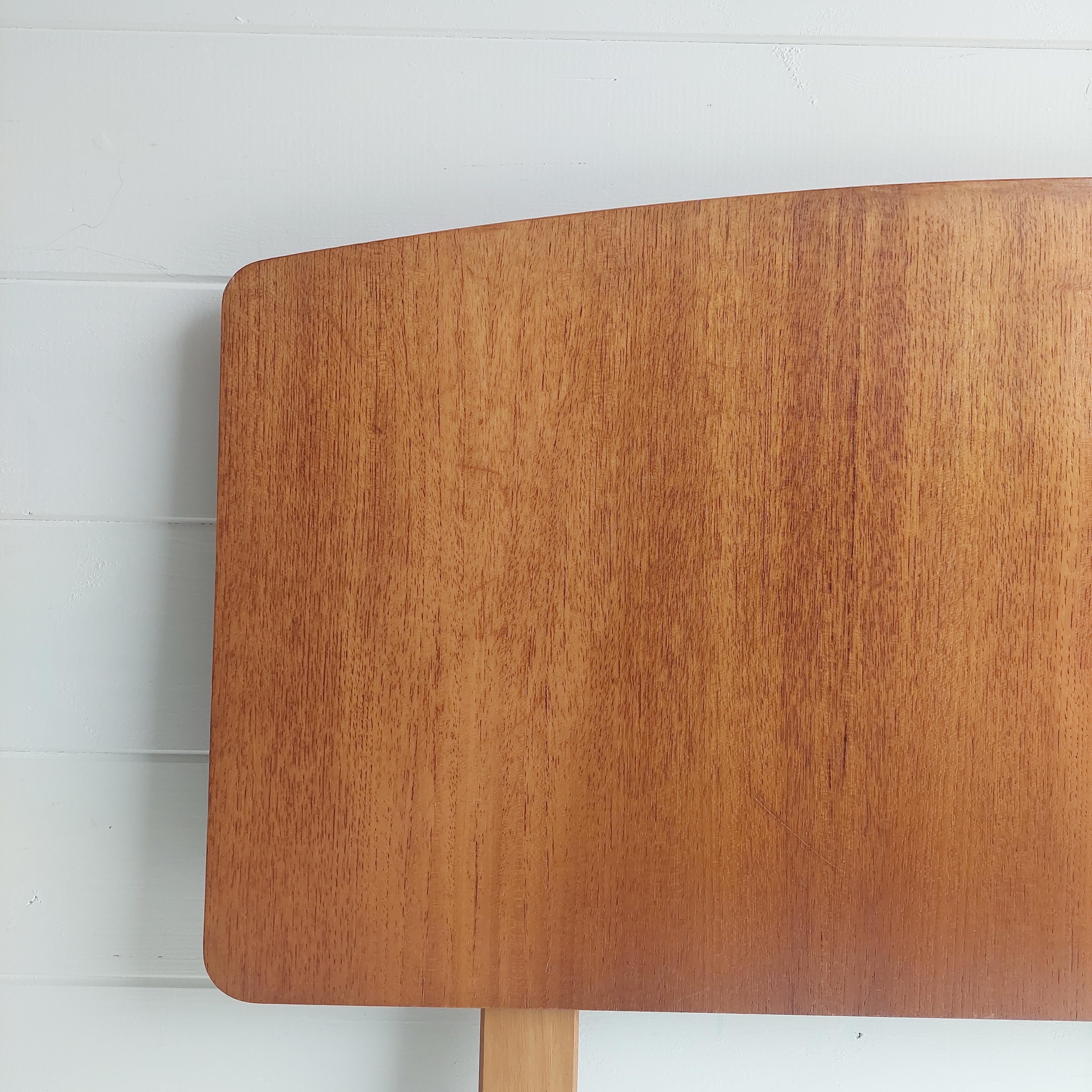 mid century Scandinavian modern single Teak headboard, 1970s In Good Condition For Sale In Leamington Spa, GB