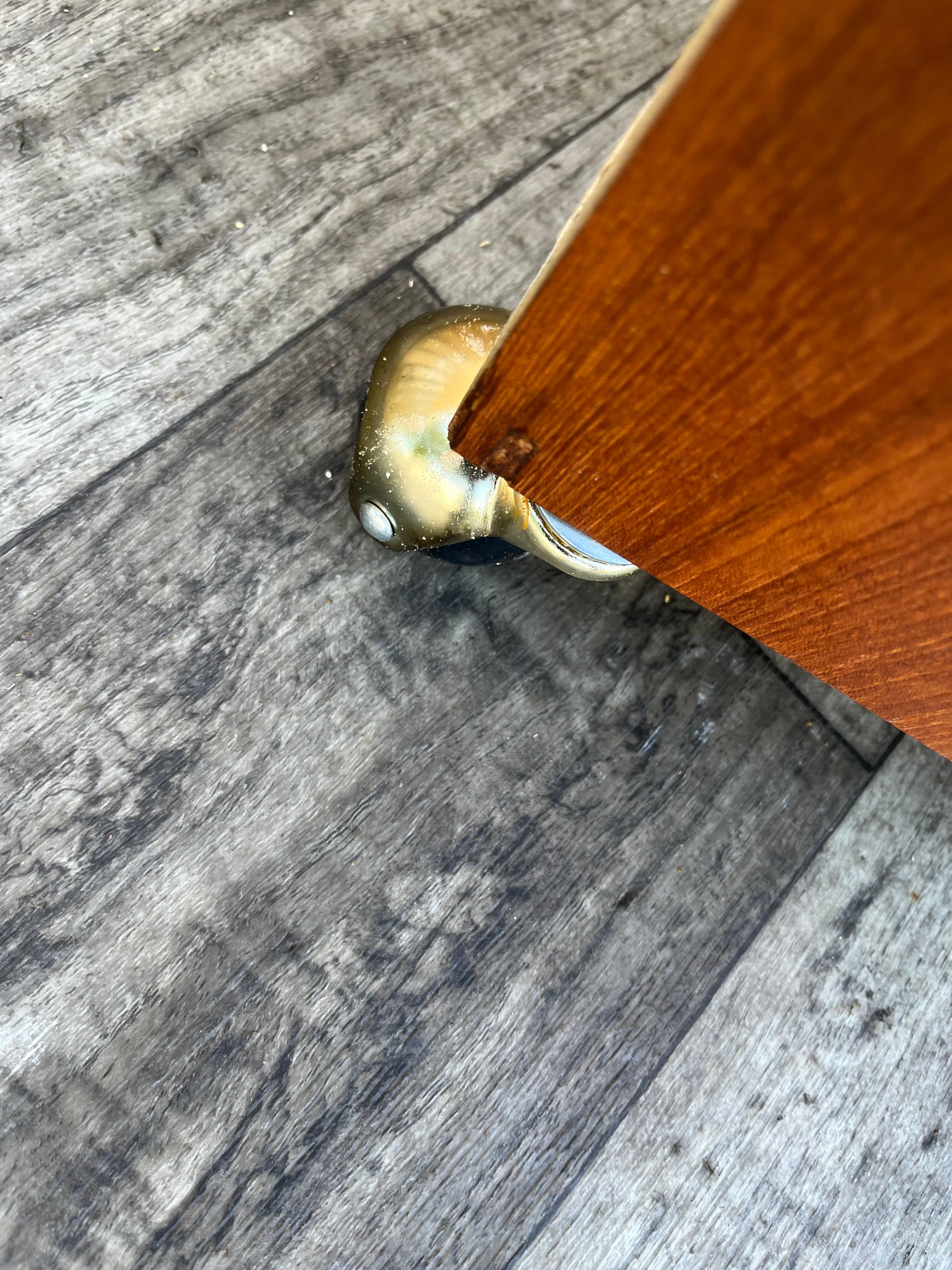 Mid Century Scandinavian Modern Style Teak Server With Casters. Circa 1980s For Sale 10