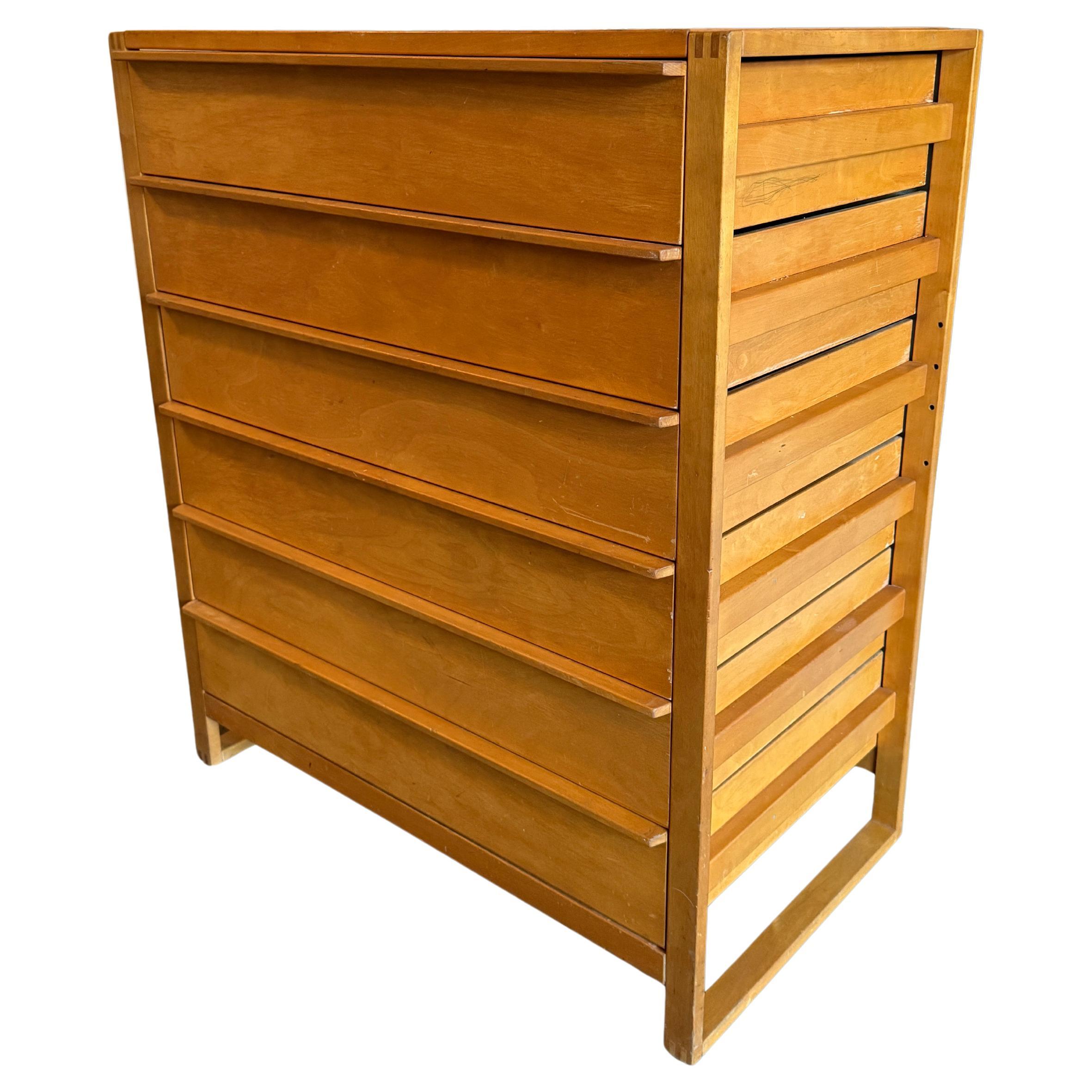 Comò a 6 cassetti in betulla svedese del Mid Century Scandinavian Modern in vendita