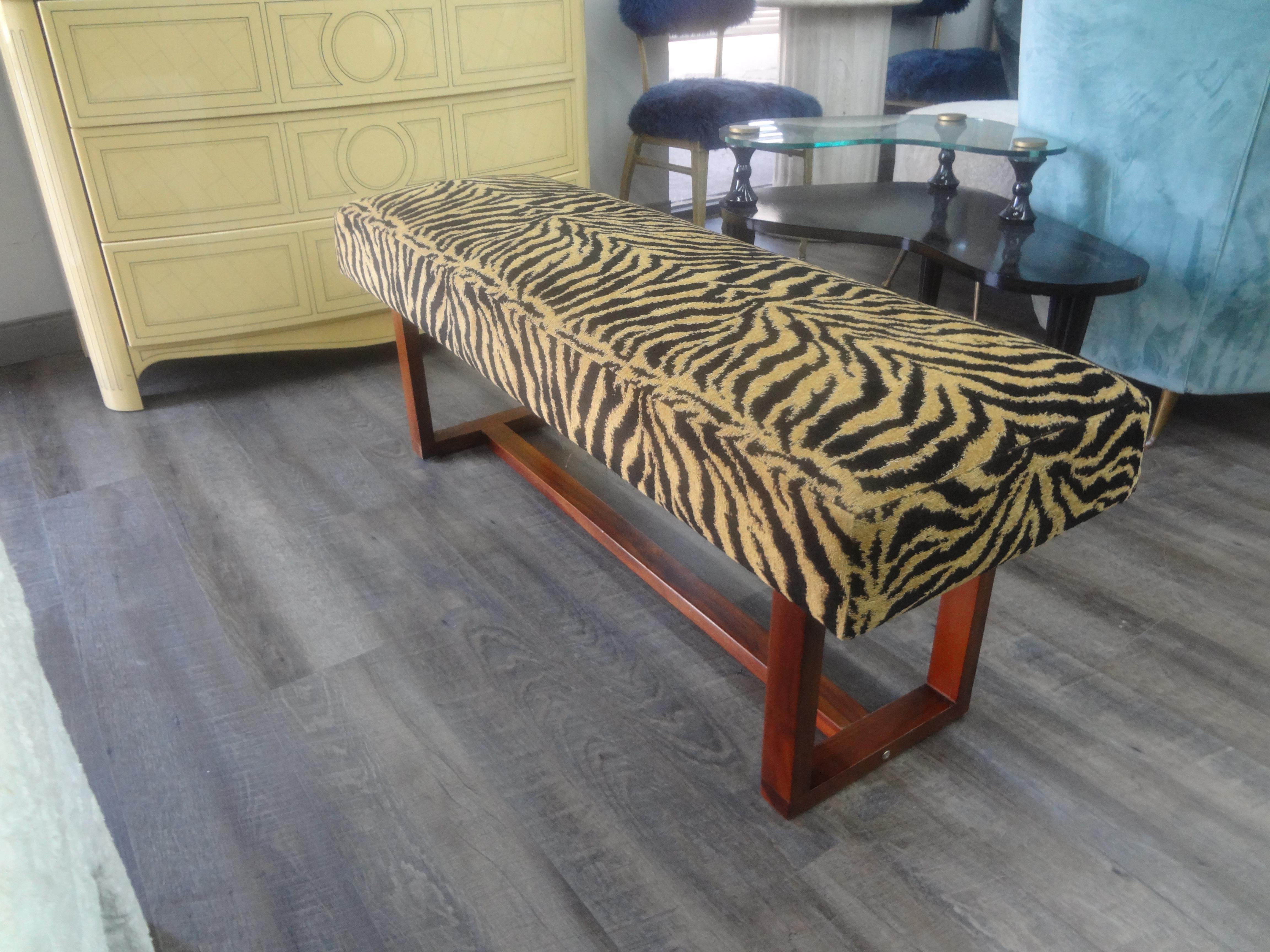 Mid Century Scandinavian Modern Teak Bench For Sale 5