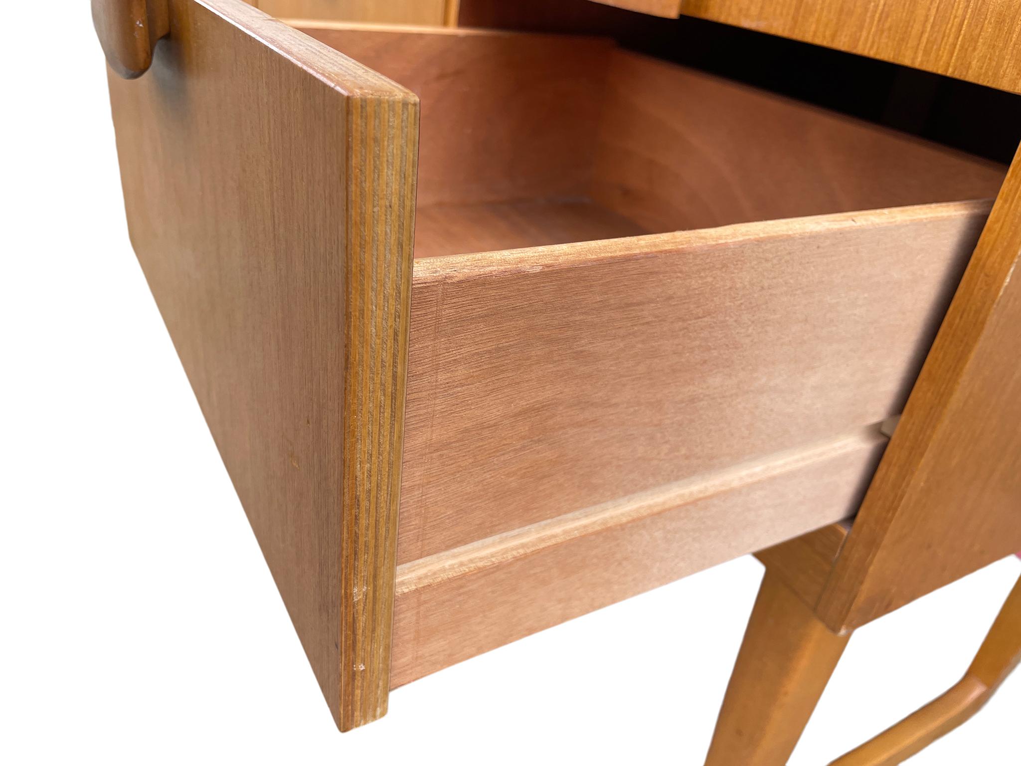 Mid-20th Century Mid Century Scandinavian Modern Teak Low 6 Drawer Credenza Dresser