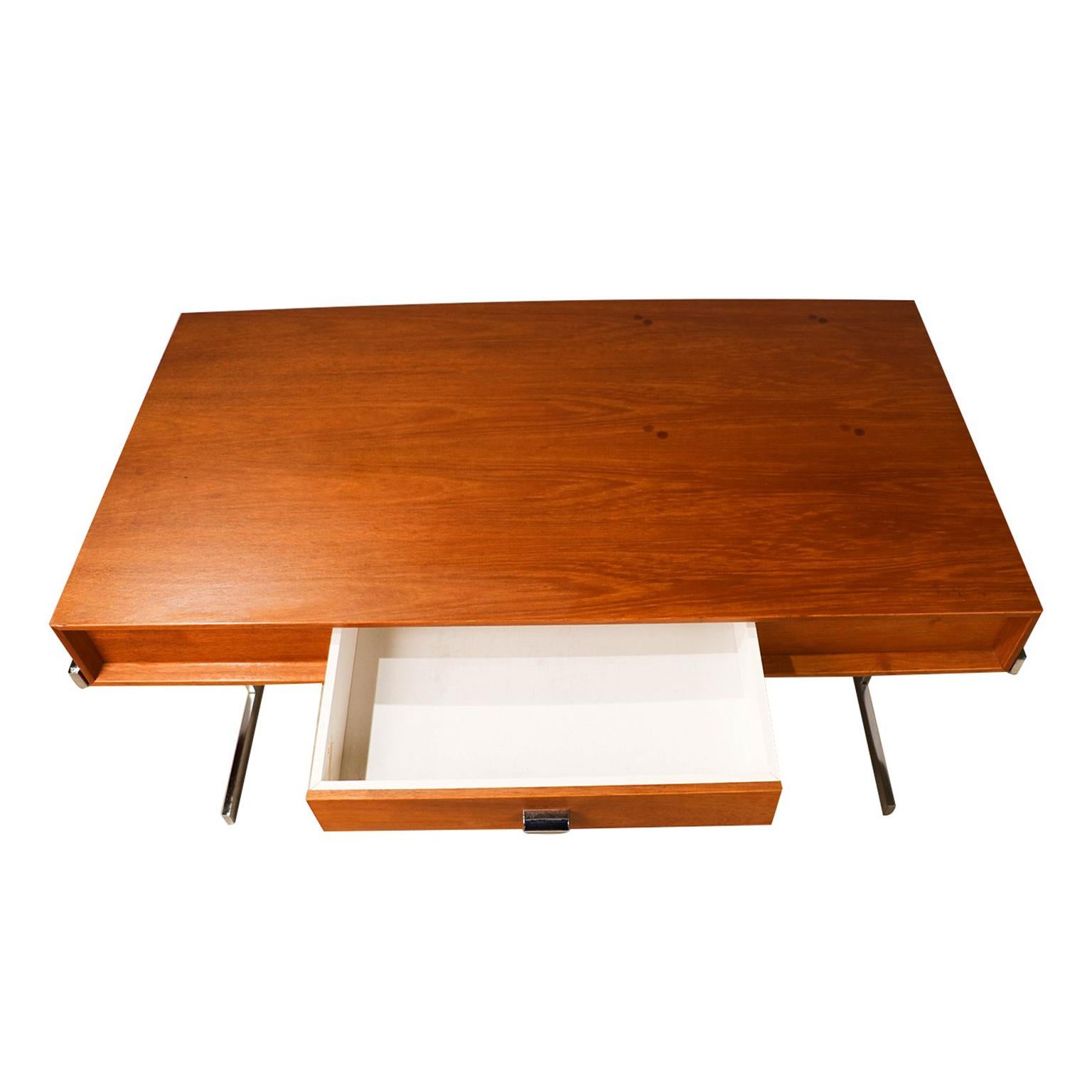 Mid-Century Modern Midcentury Scandinavian Modern Teak Royal Board Trestle Base Desk