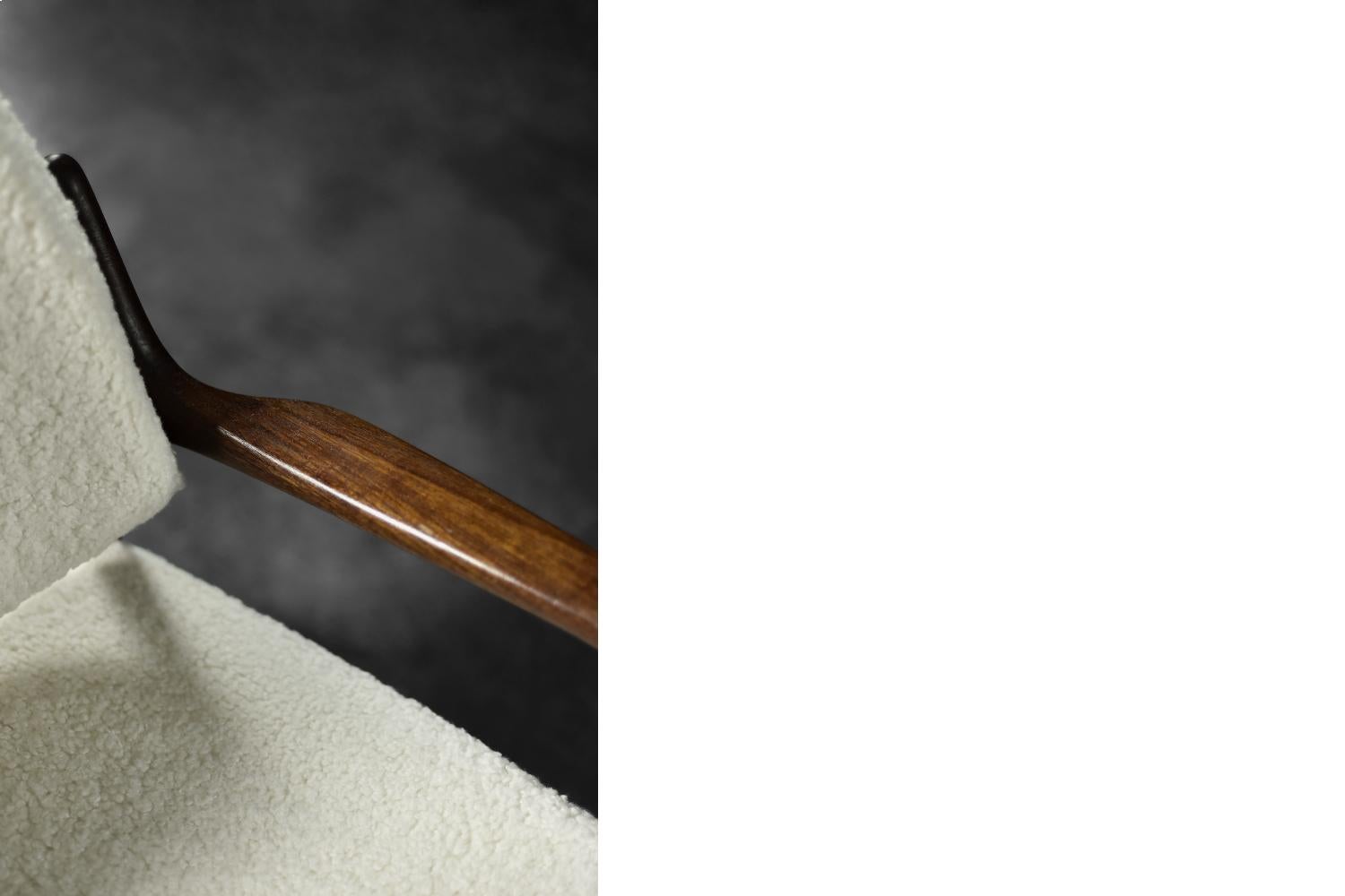 Fauteuil de salon Domus en teck blanc de style scandinave moderne du milieu du siècle dernier par Inge Andersson en vente 4