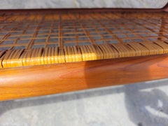 Mid-Century Scandinavian Modern Teak with a Cane Shelf C1970