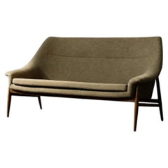 Sofá Grace de dos plazas, de estilo moderno escandinavo de mediados de siglo, en tela marrón, de Ikea