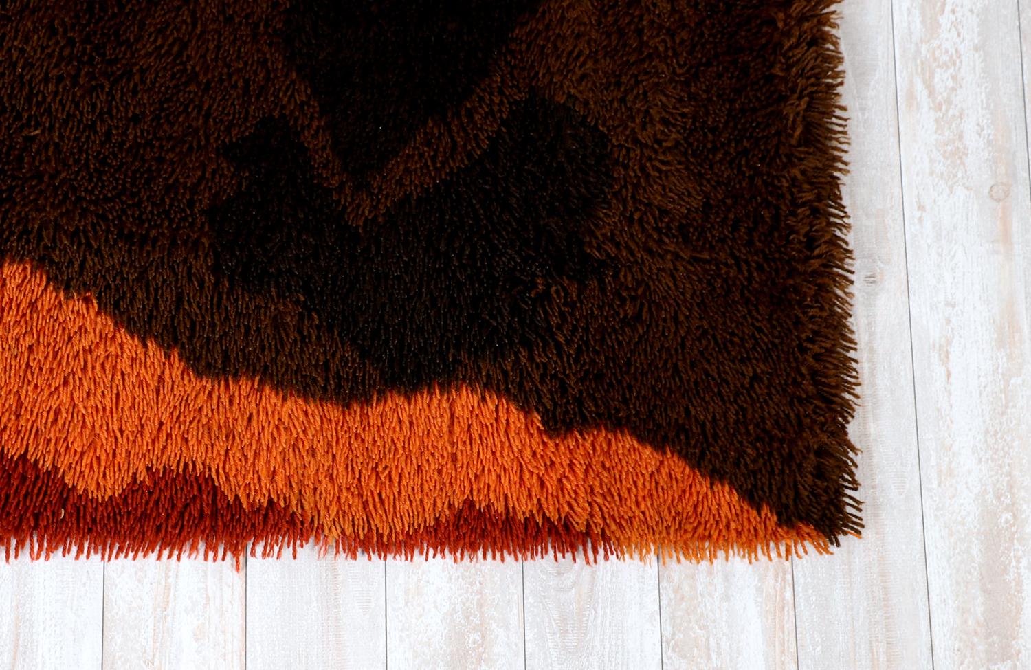 Skandinavische Mitte des Jahrhunderts Moderner Teppich aus Wolle Modern Teppich (Dänisch) im Angebot