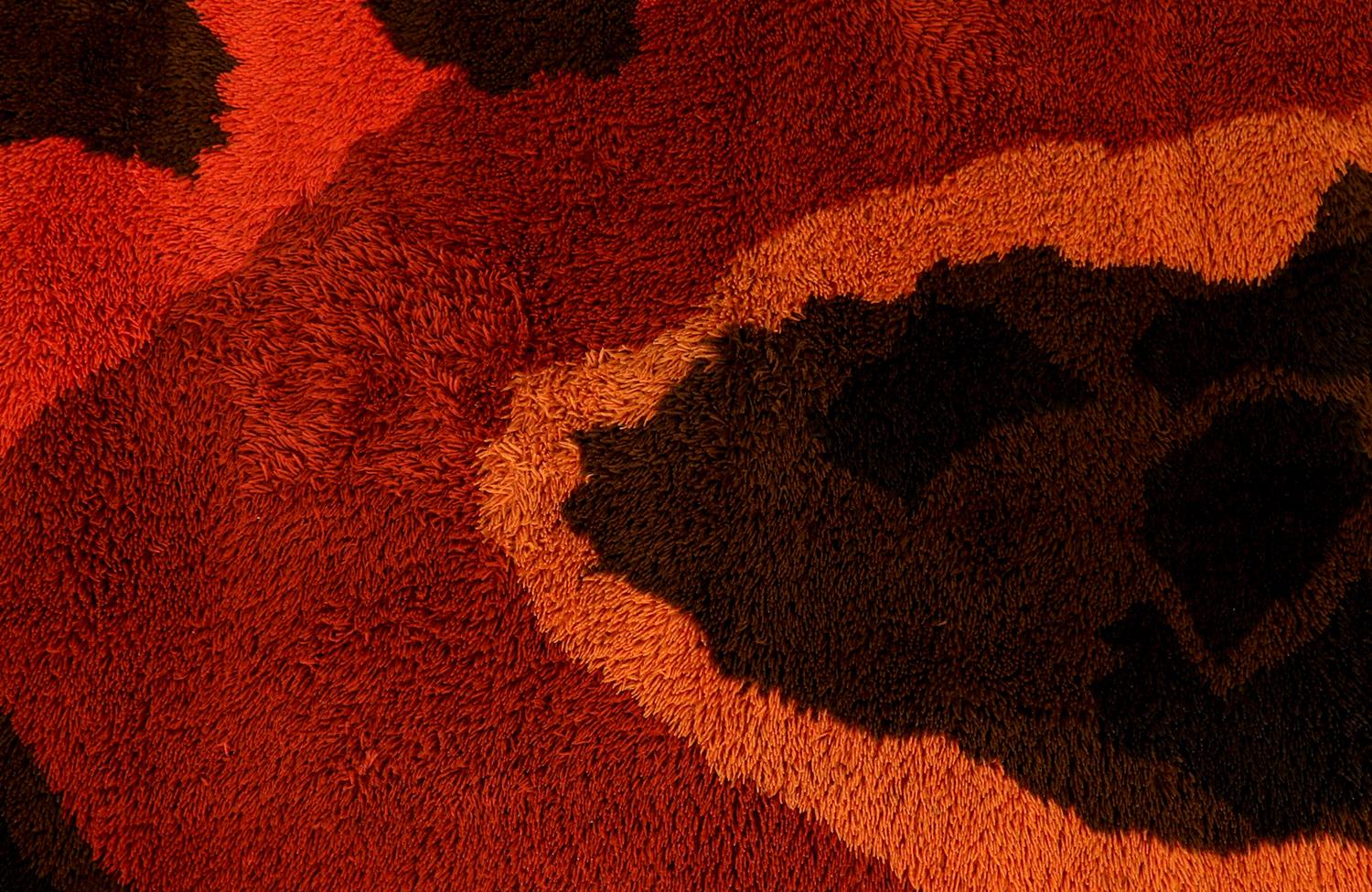 Skandinavische Mitte des Jahrhunderts Moderner Teppich aus Wolle Modern Teppich (Mitte des 20. Jahrhunderts) im Angebot