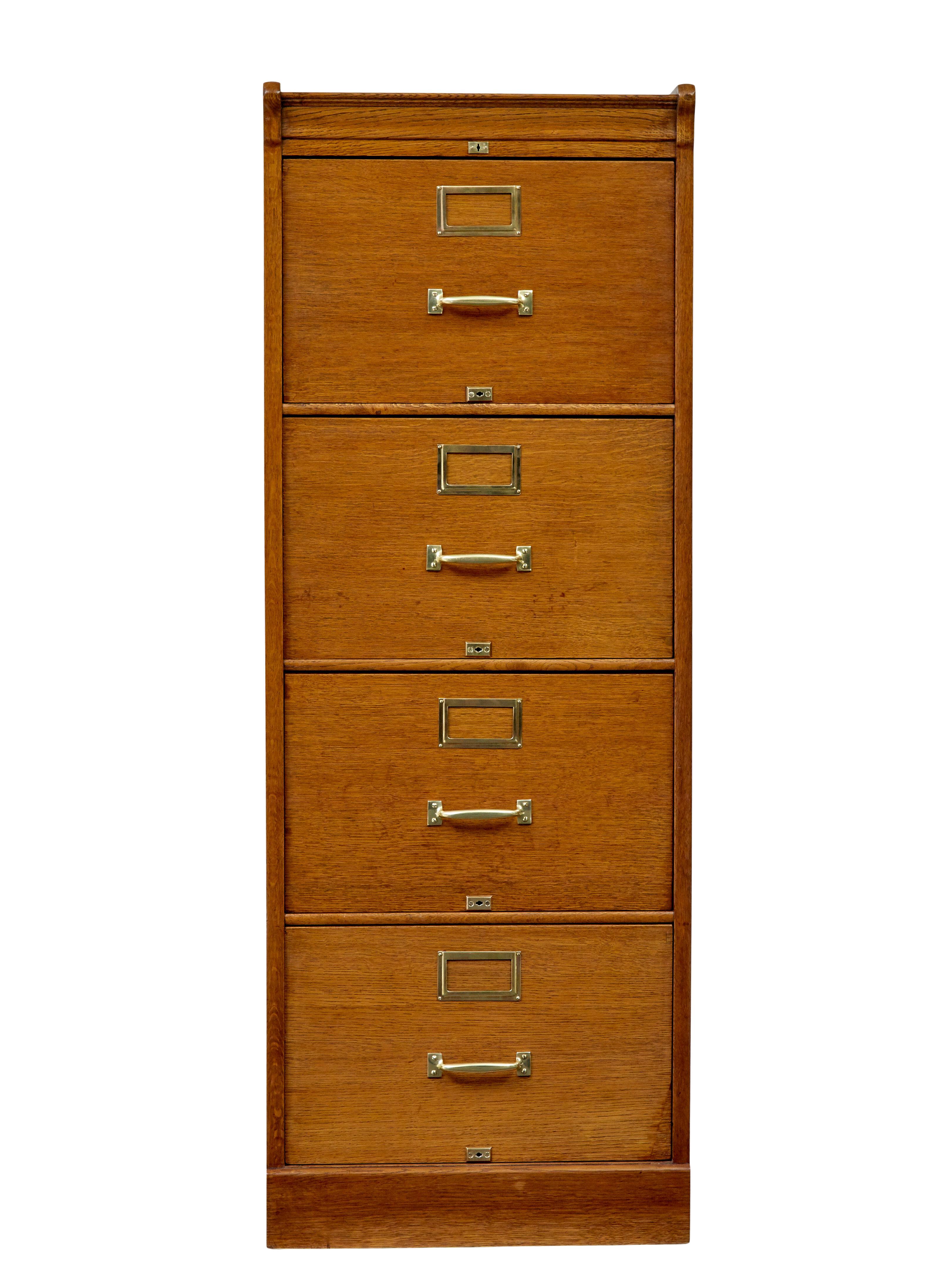 Edoardiano Cartella scandinava di metà secolo in Oak in vendita