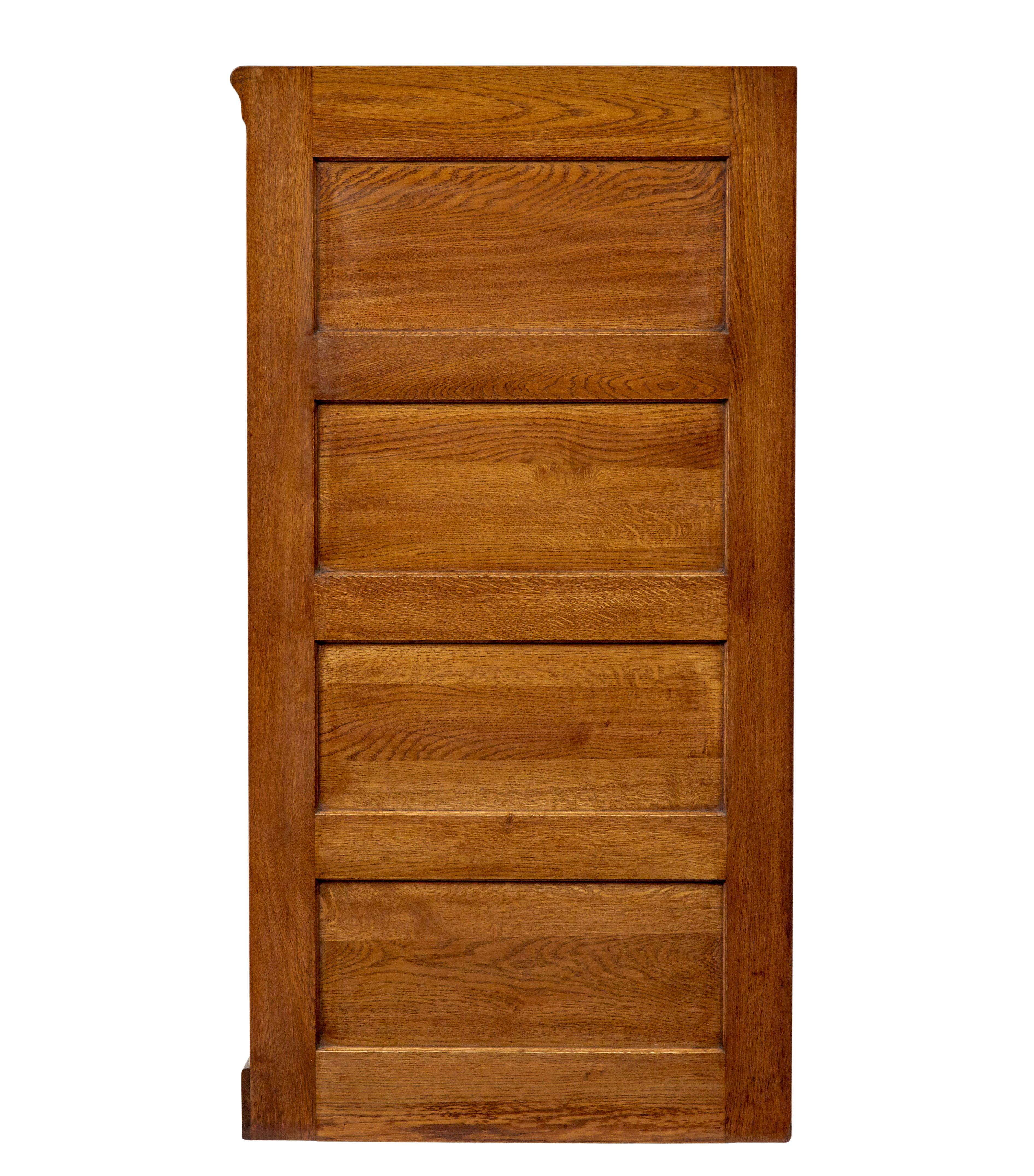 Svedese Cartella scandinava di metà secolo in Oak in vendita