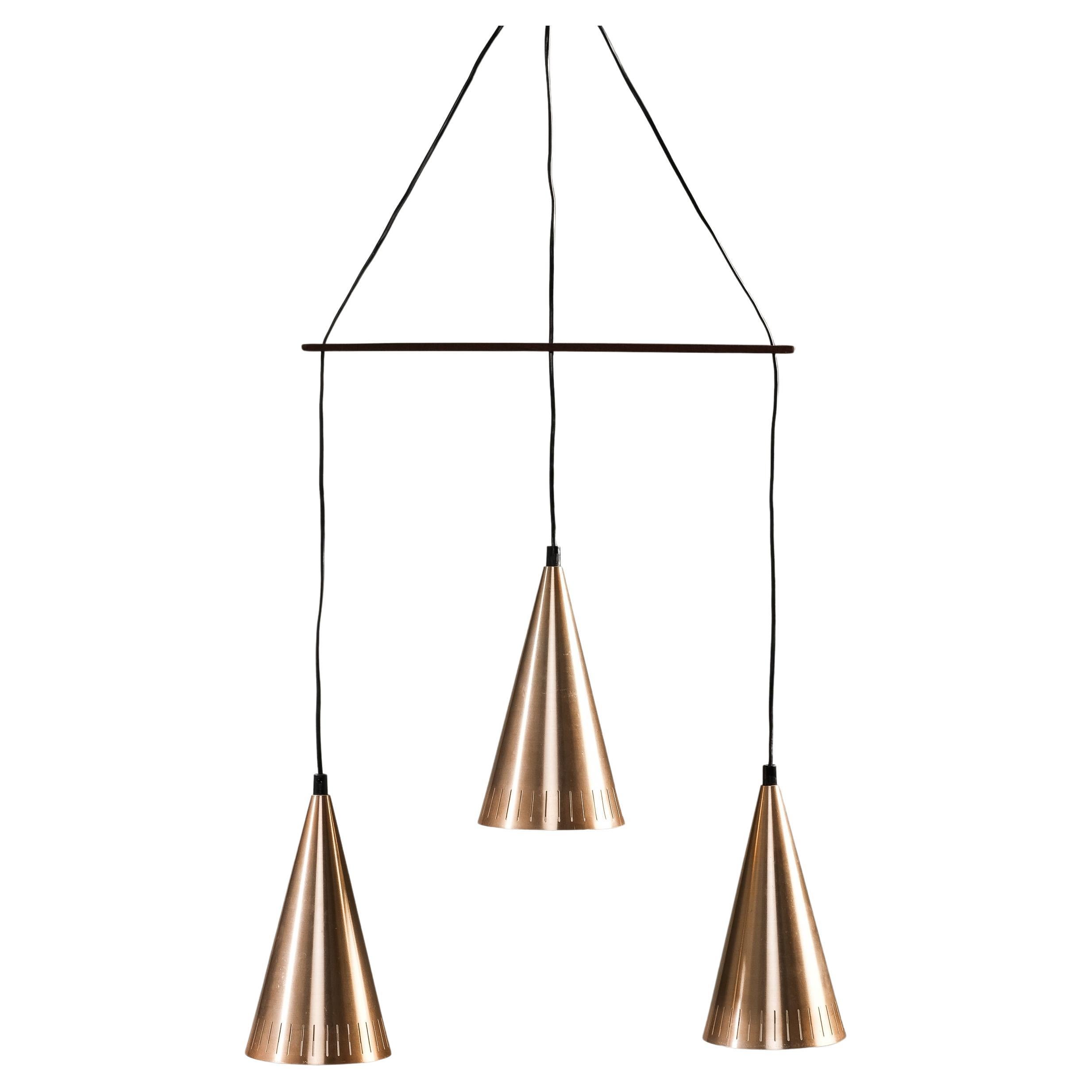 Lampada a sospensione scandinava di metà secolo