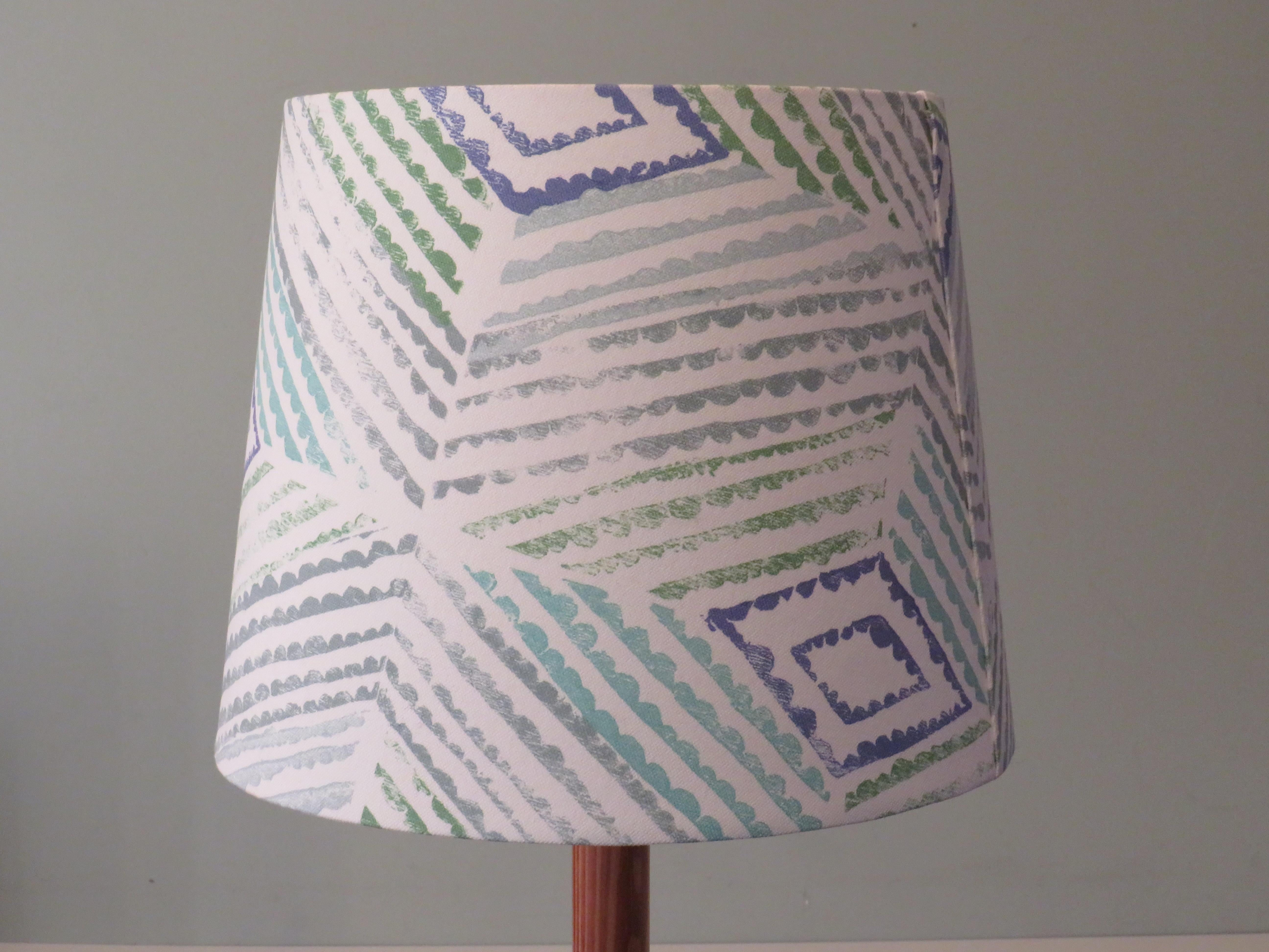 Scandinavian Modern Mid Century Scandinavian Pine Floor Lamp with Bespoke Lampshade For Sale