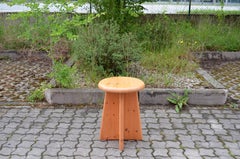 Mid Century Scandinavian Pine Minimalist Architect Stool 1/6
