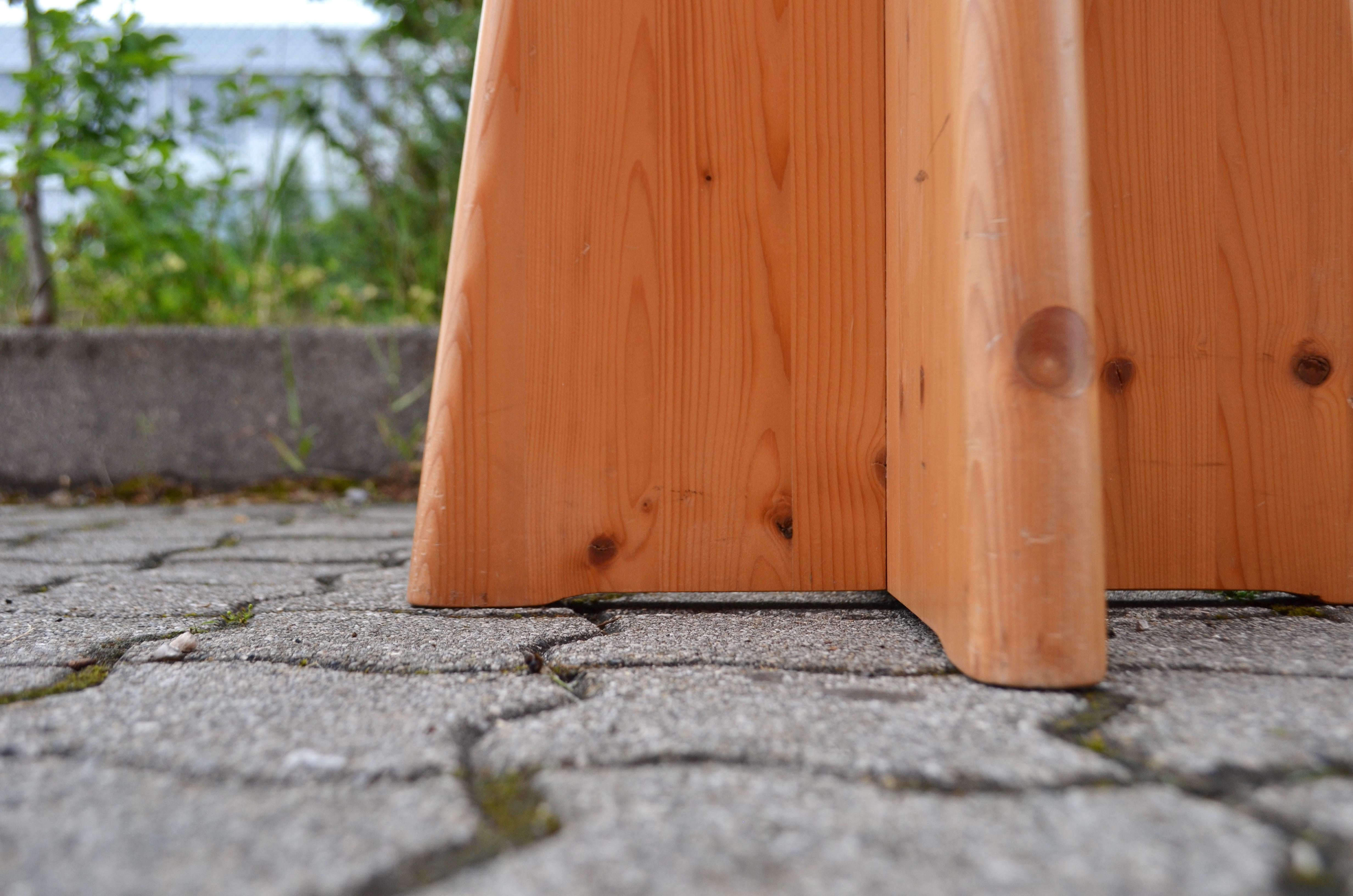 Lacquered Mid Century Scandinavian Pine Minimalist Architect Stool 1/6 For Sale