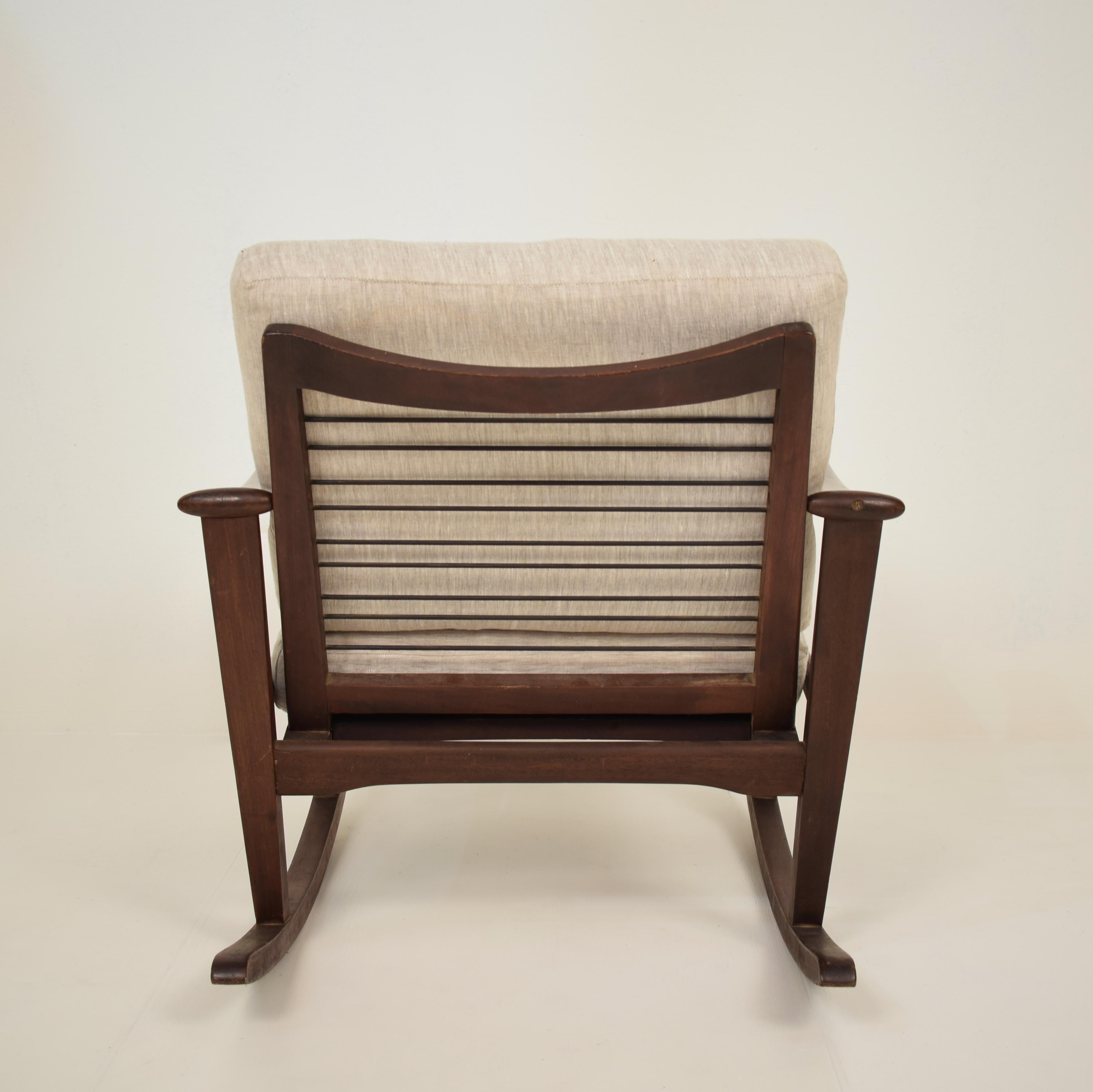 Midcentury Scandinavian Rocking Chair by Finn Juhl Spade Chair, Denmark, 1950s 5
