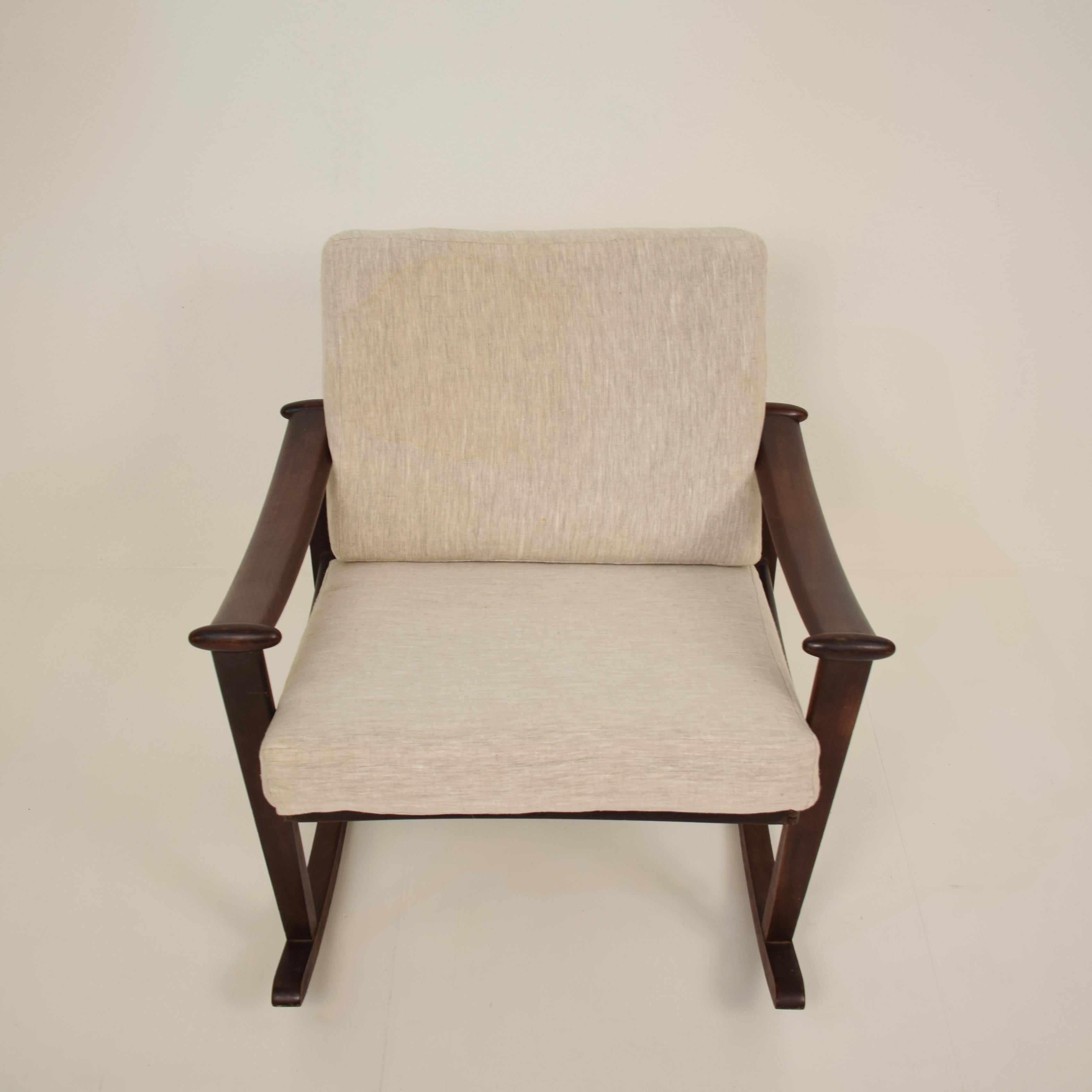 Midcentury Scandinavian Rocking Chair by Finn Juhl Spade Chair, Denmark, 1950s 7