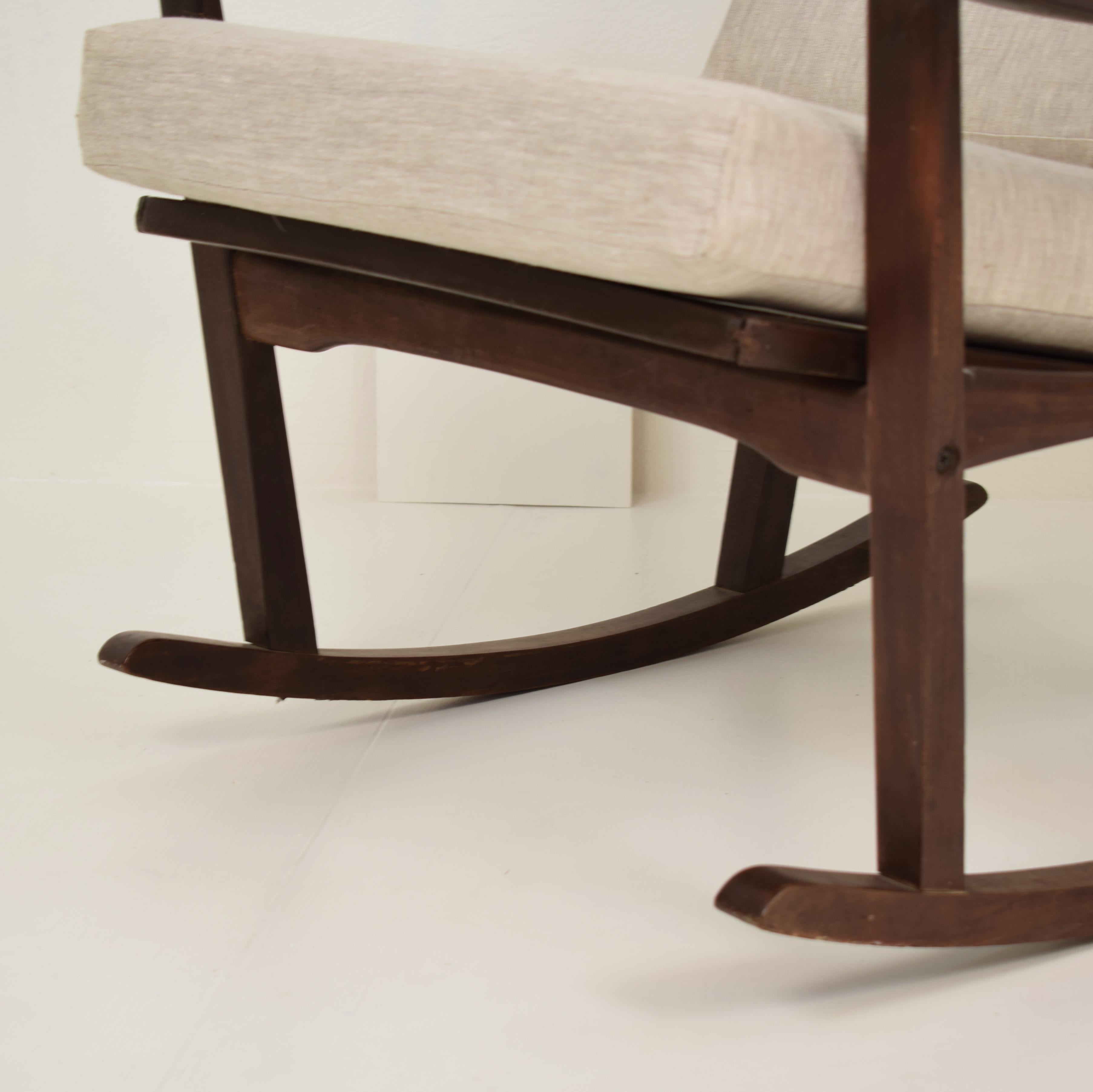 Mid-20th Century Midcentury Scandinavian Rocking Chair by Finn Juhl Spade Chair, Denmark, 1950s