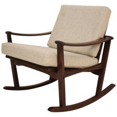 Midcentury Scandinavian Rocking Chair by Finn Juhl Spade Chair, Denmark, 1950s