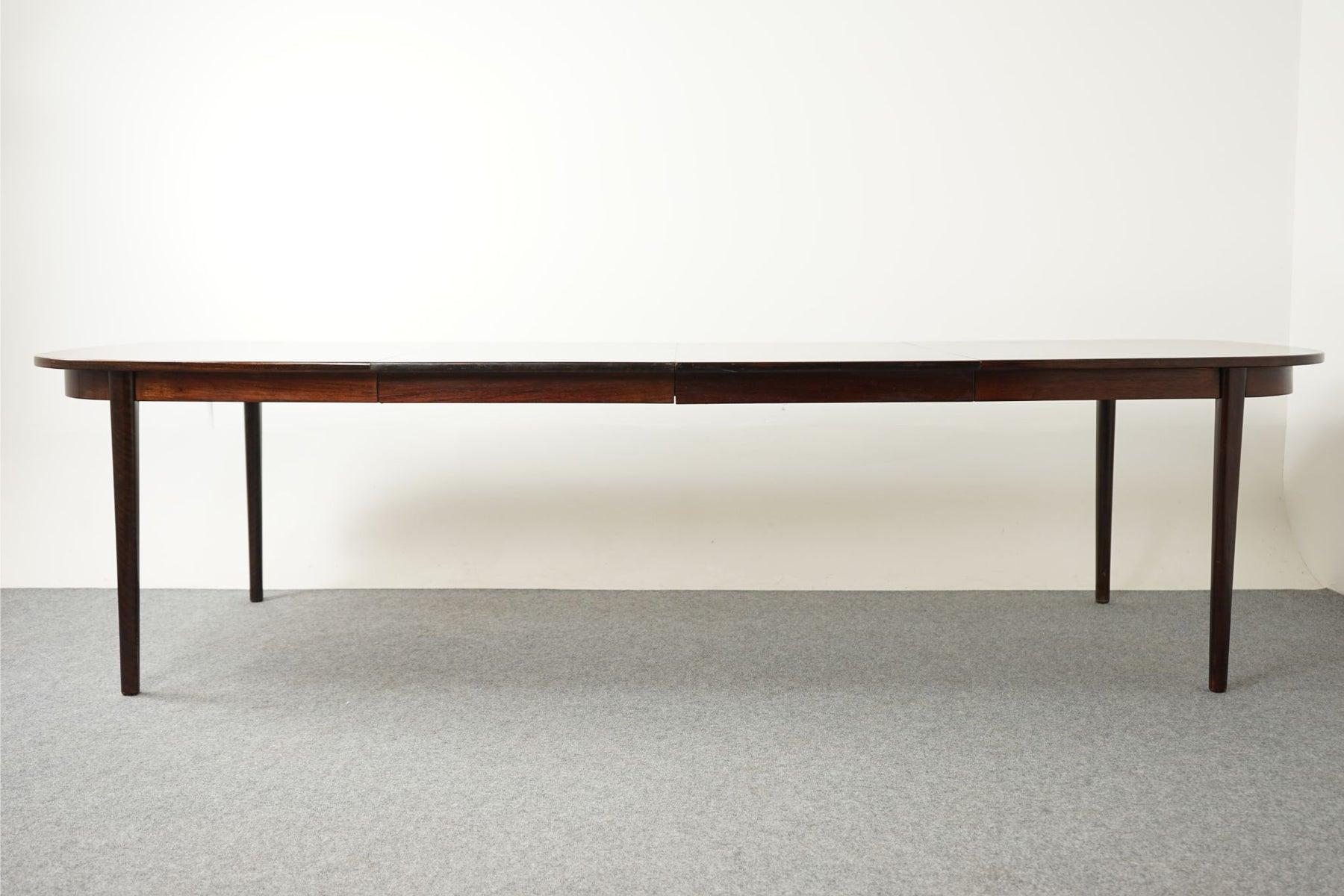 Mid-Century Scandinavian Rosewood Dining Table + Leaves 3