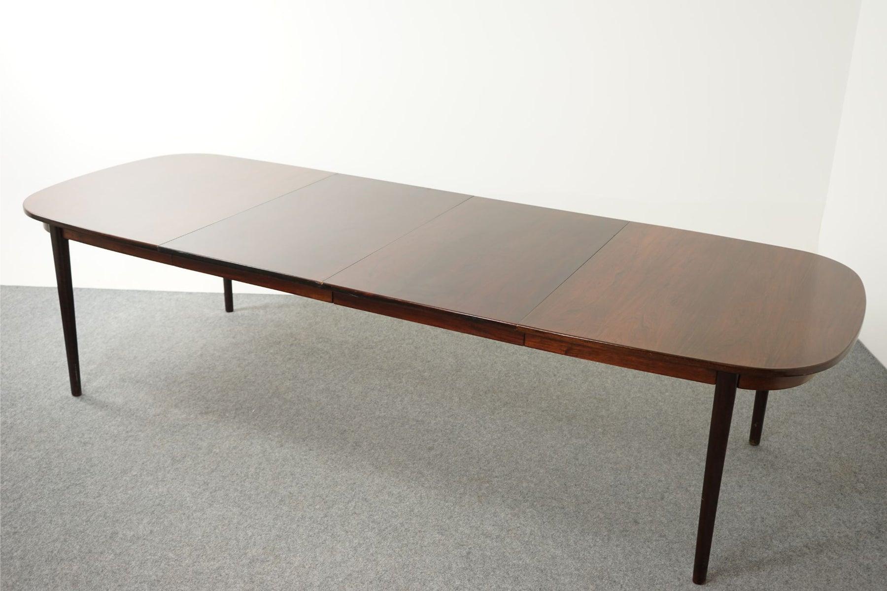 Mid-Century Scandinavian Rosewood Dining Table + Leaves 6