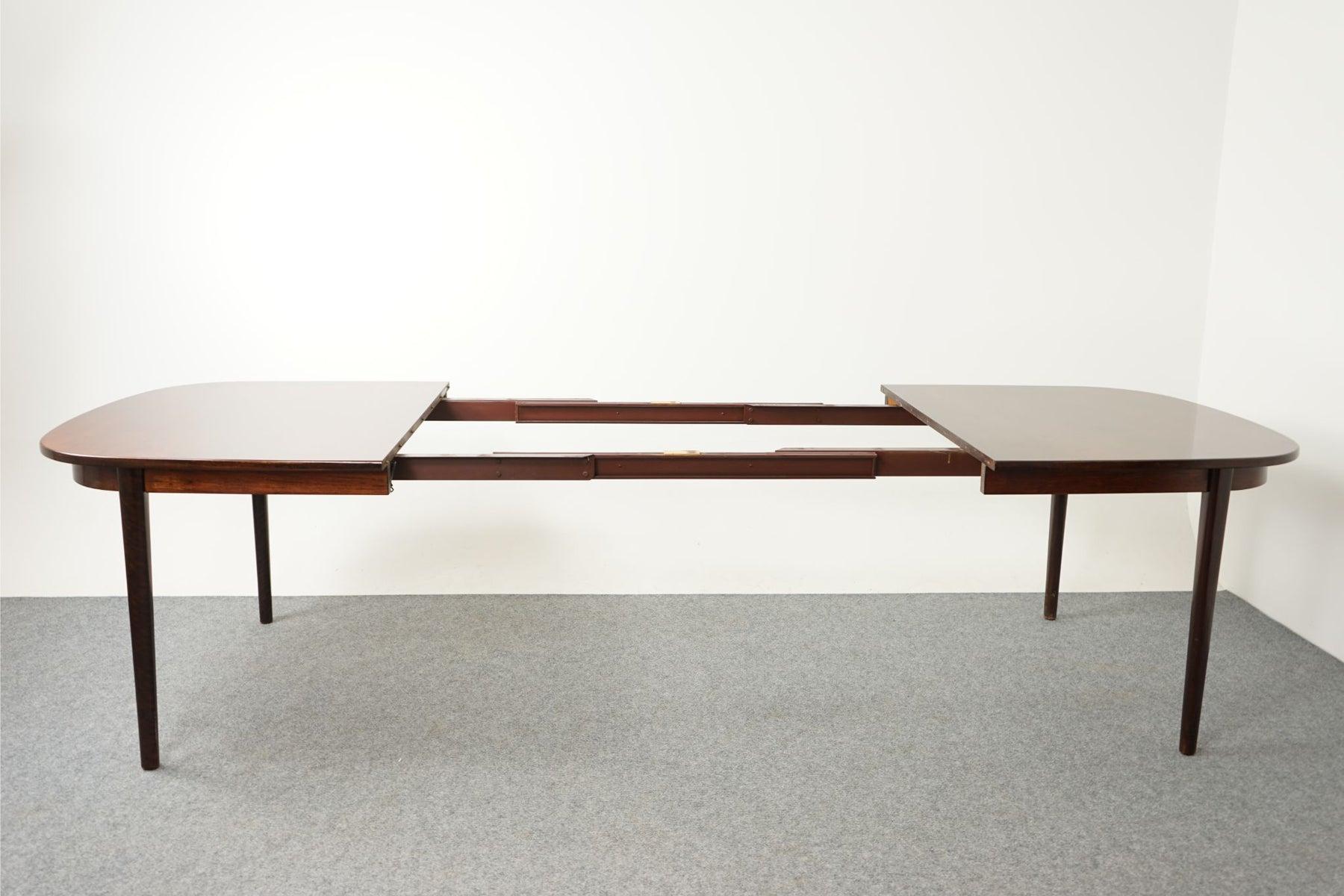 Mid-Century Scandinavian Rosewood Dining Table + Leaves 1