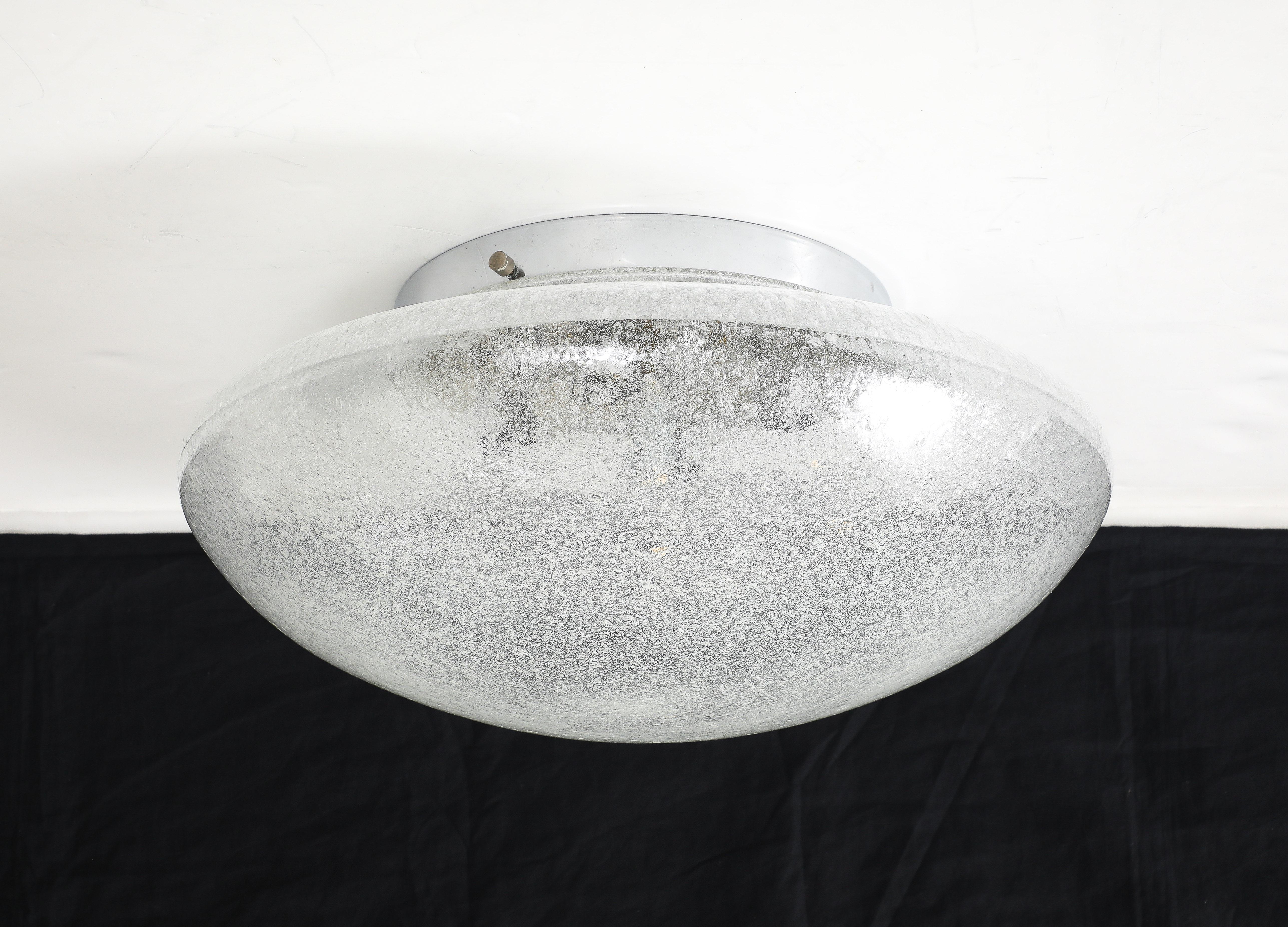 Flushmount de cristal escandinavo de mediados de siglo en Bueno estado para la venta en New York, NY