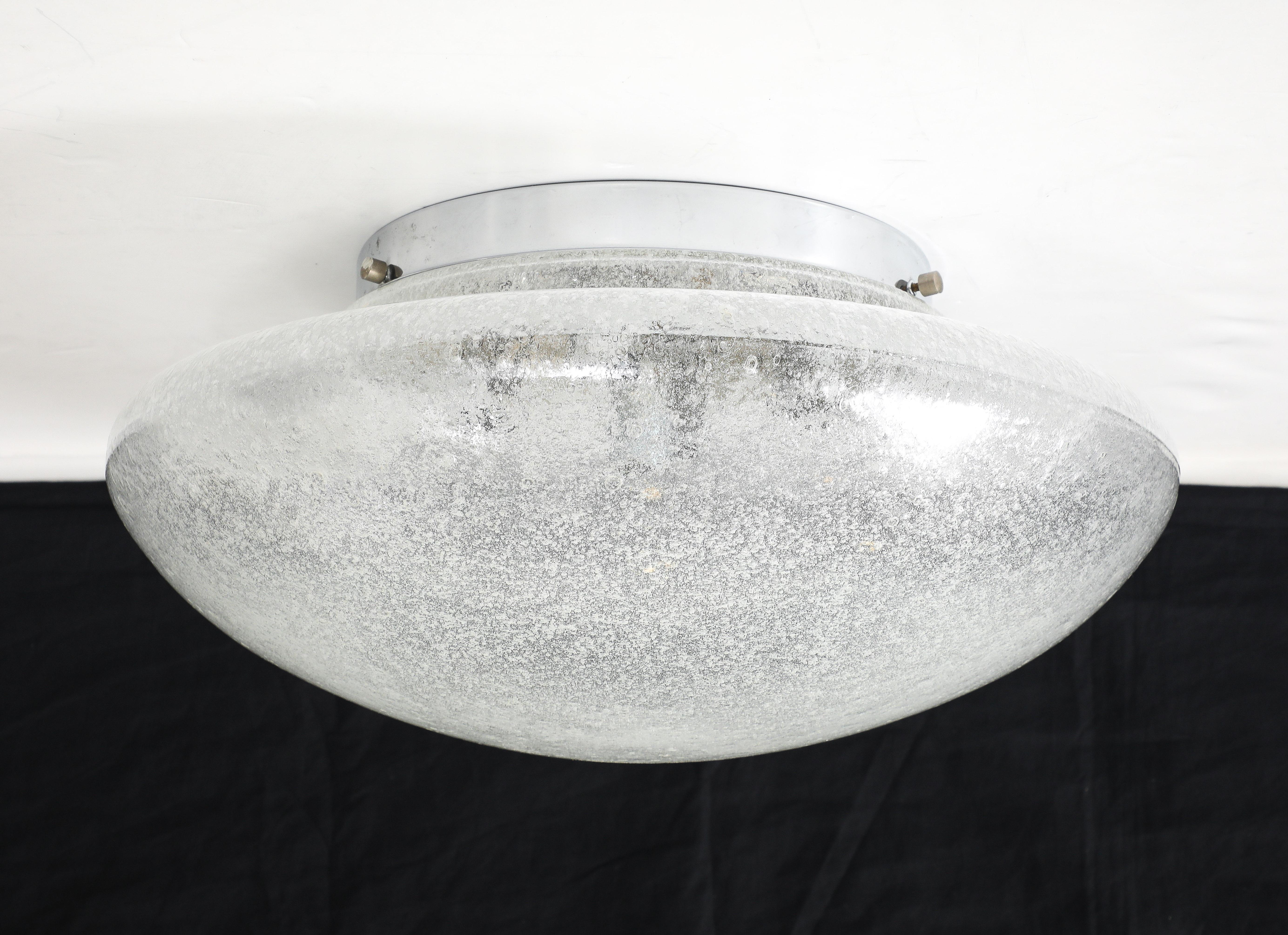 Flushmount de cristal escandinavo de mediados de siglo en venta 1