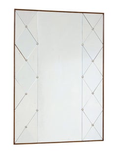 Mid century Scandinavian segmented harlequin mirror