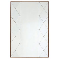 Specchio arlecchino segmentato scandinavo di metà secolo