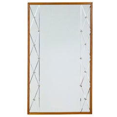 Mid century Scandinavian segmented wall mirror by G&T